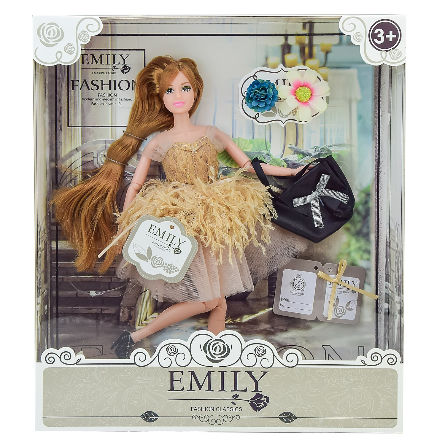 

Лялька Shantou Jinxing Emily Сукня з пір'ям (QJ090D)