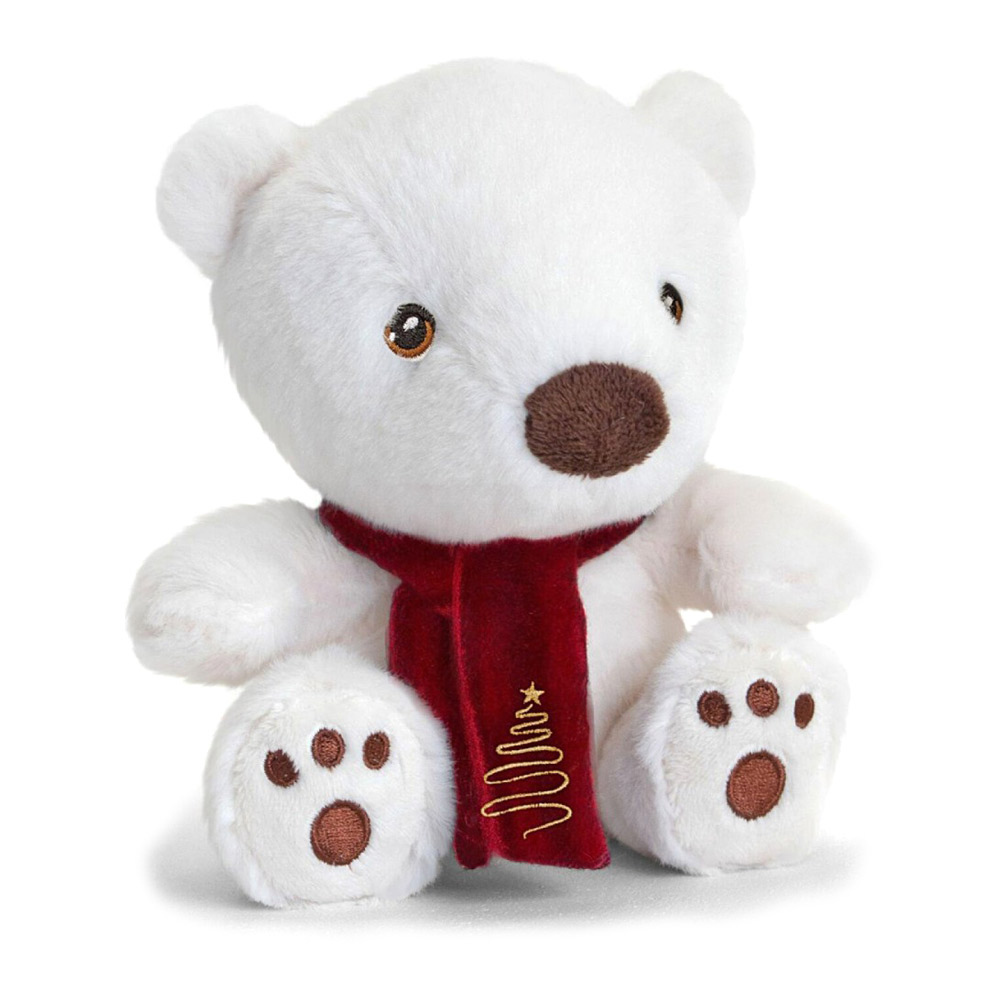 Акция на М'яка іграшка Keel Toys Eco Christmas Полярний ведмедик 14 см (SX6394/1) от Будинок іграшок