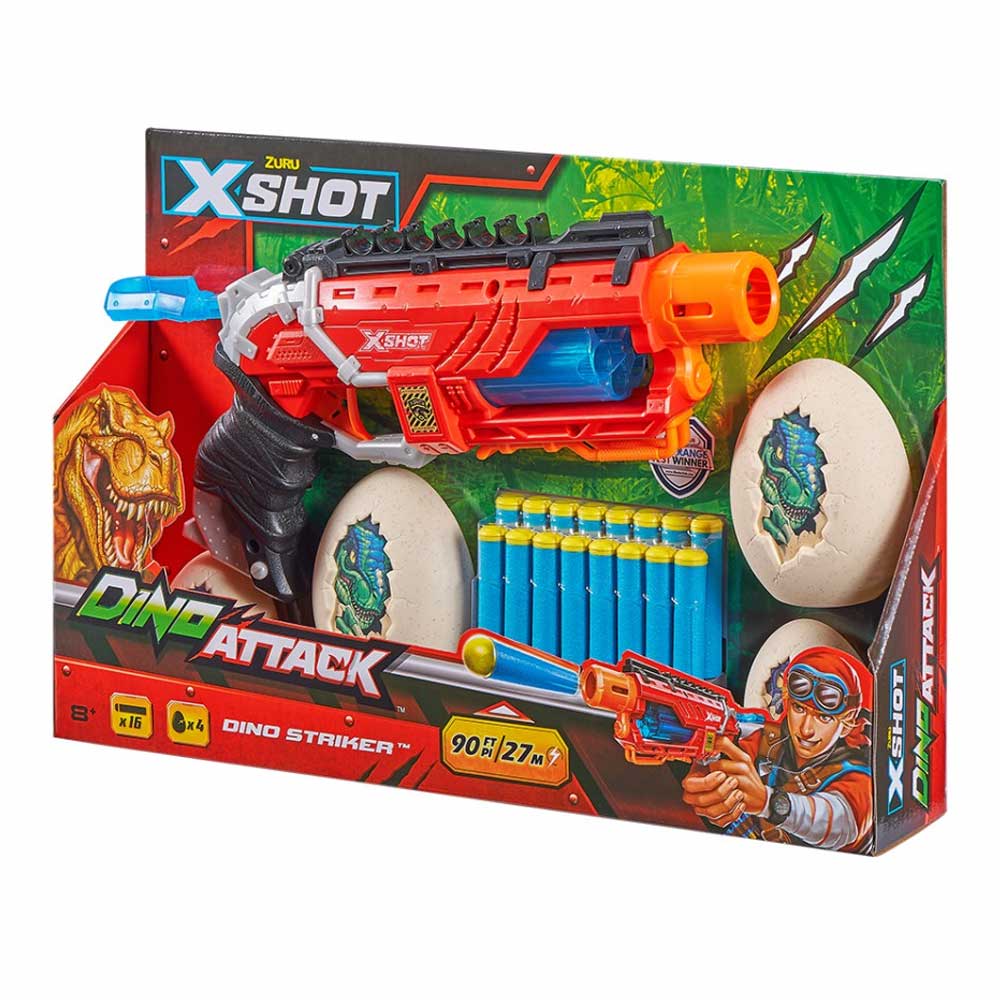 

Скорострельный бластер X-Shot Dino Striker с аксессуарами и 16 патронами (4860)