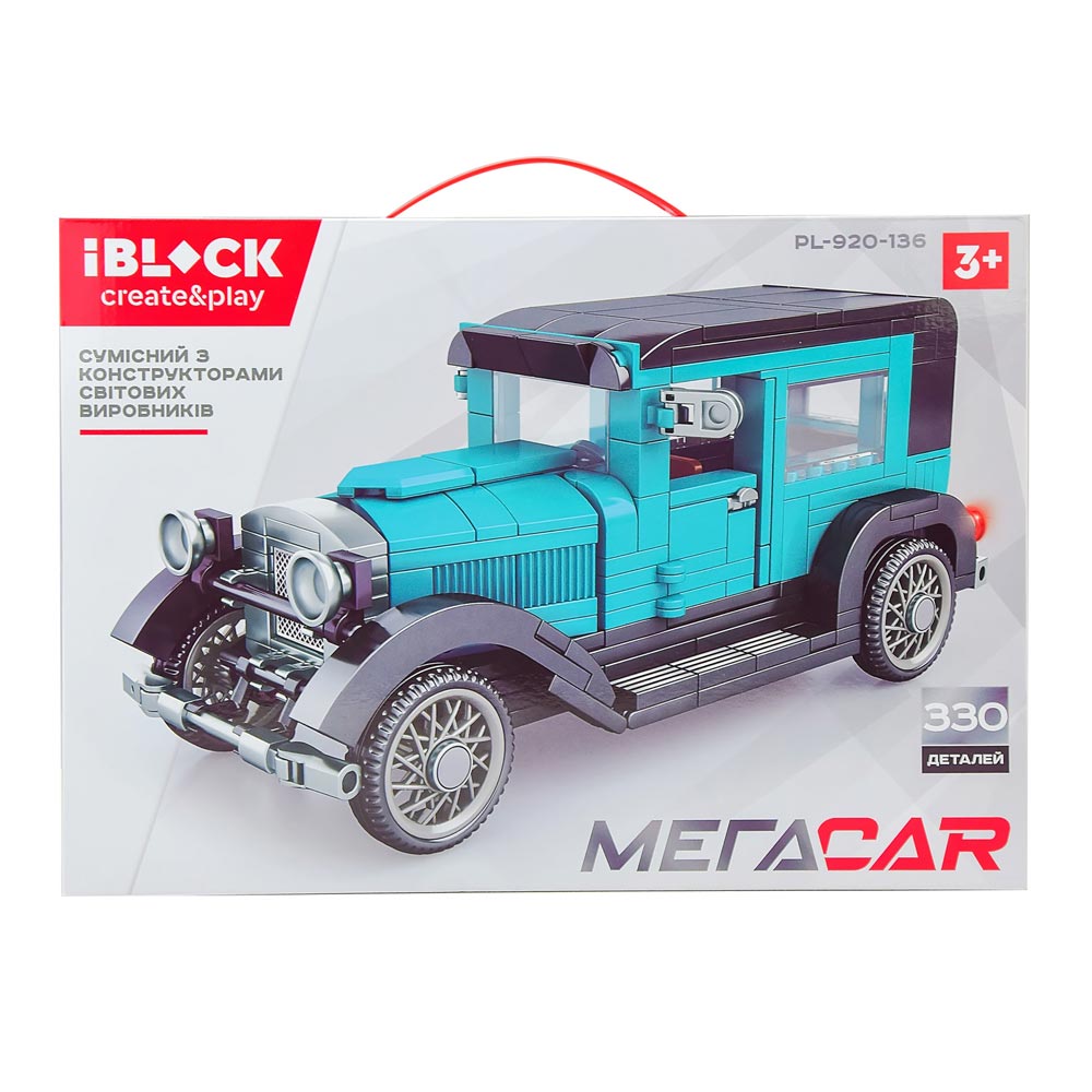 

Конструктор IBLOCK Седан 1930-х голубой (PL-920-136)