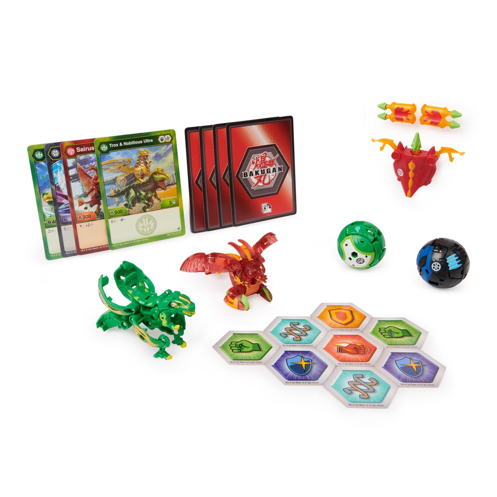 

Набор Bakugan Armored Alliance Бакуганы Сайрус Трокс и Нобилиус с оружием (SM64444-4)