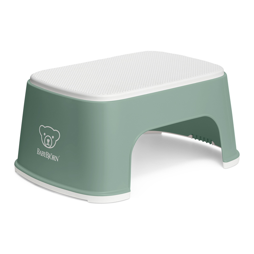 

Подставка BabyBjorn Step stool зелено-белая (7317680612687)