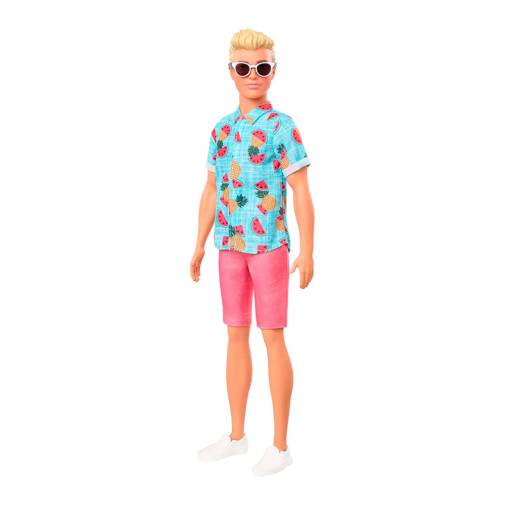 

Кукла Barbie Fashionistas Кен в голубой гавайской рубашке (DWK44/GHW68)
