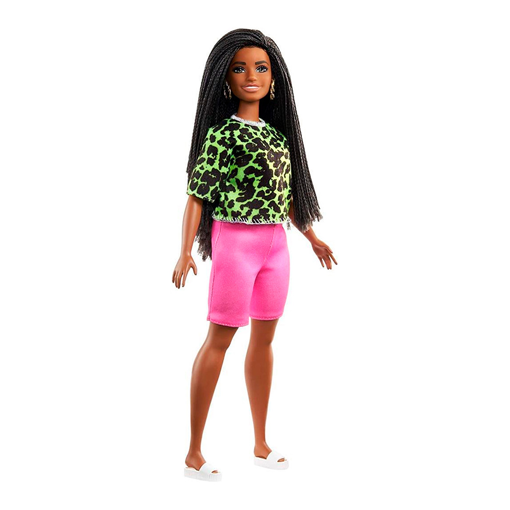 

Кукла Barbie Fashionistas Брюнетка с косичками в розовых шортах (FBR37/GHW58)