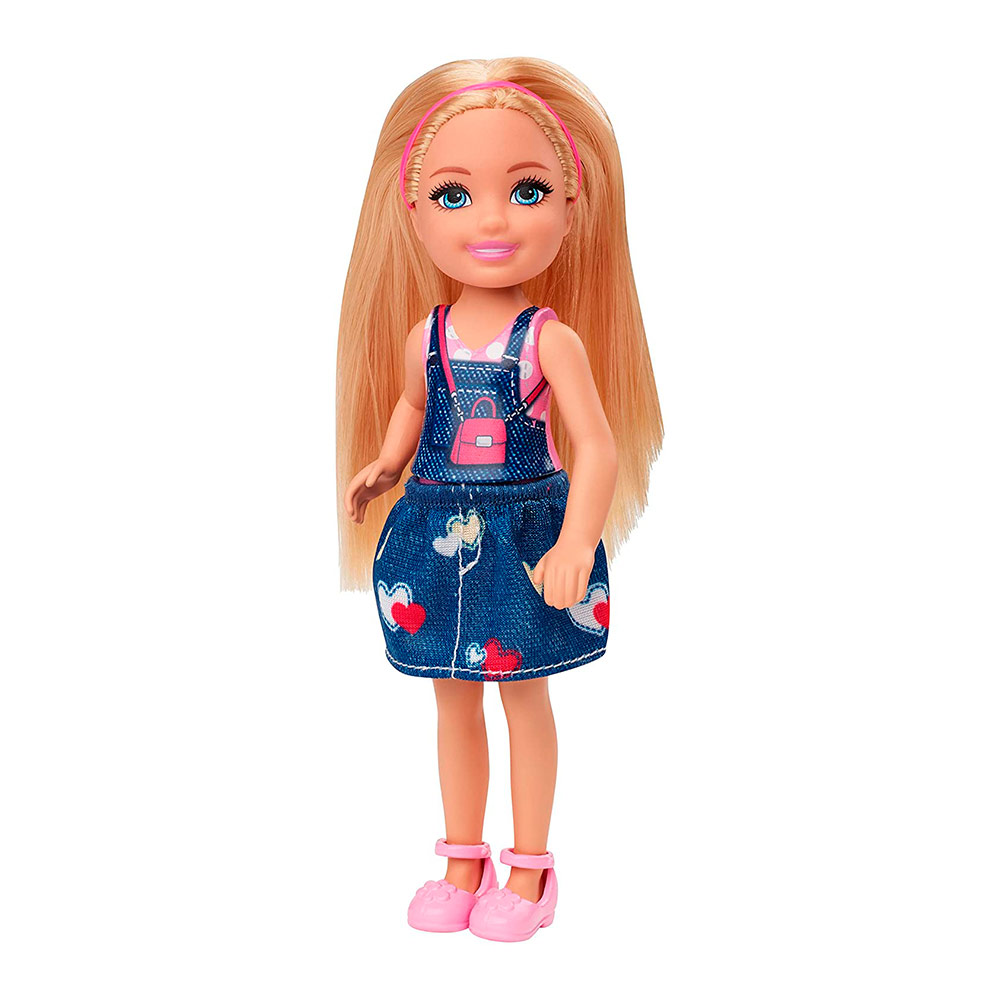 

Кукла Barbie Club Chelsea Блондинка в джинсовом сарафане (DWJ33/GHV65)
