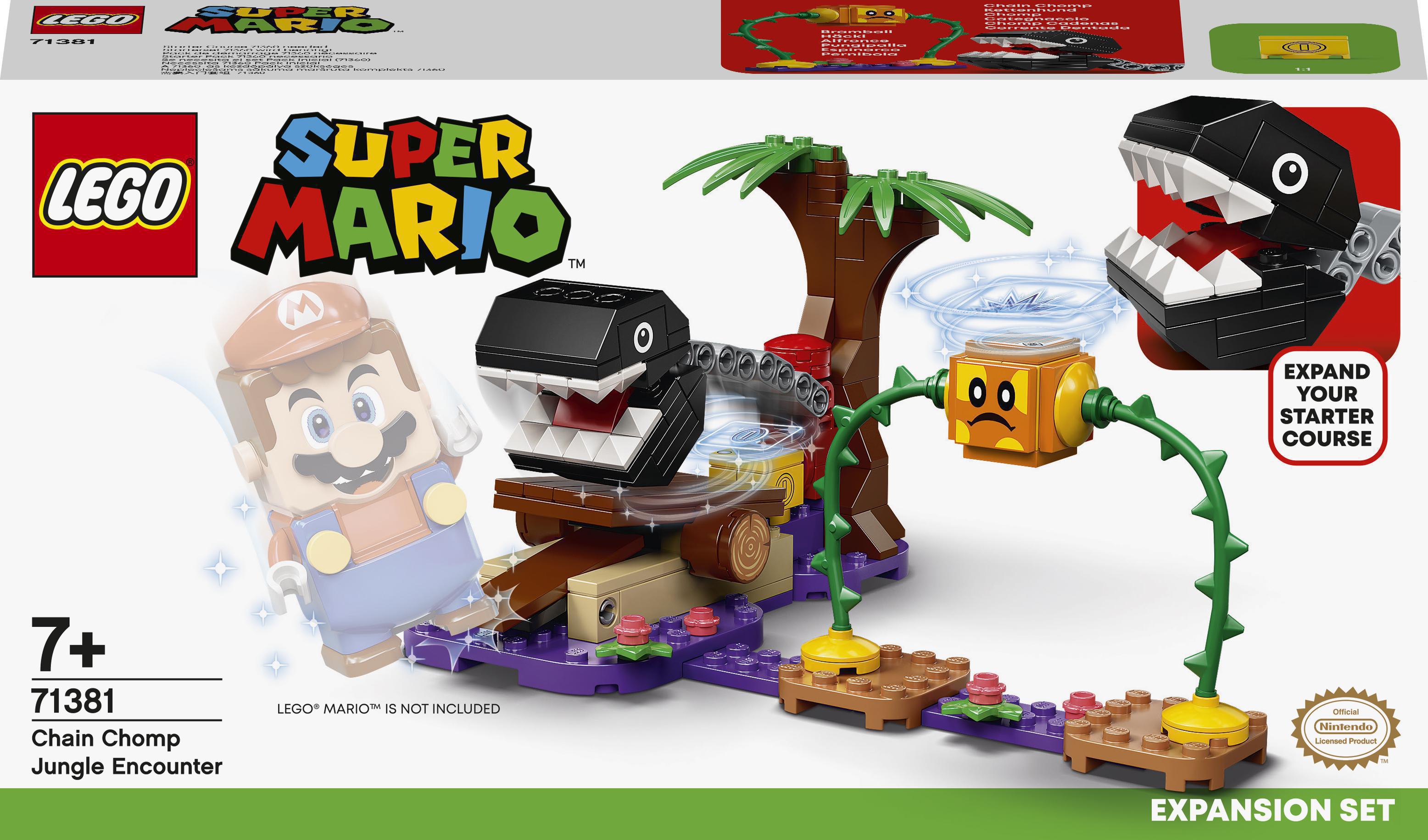 

Конструктор LEGO Super Mario Дополнительный набор «Кусалкин на цепи — встреча в джунглях» (71381)