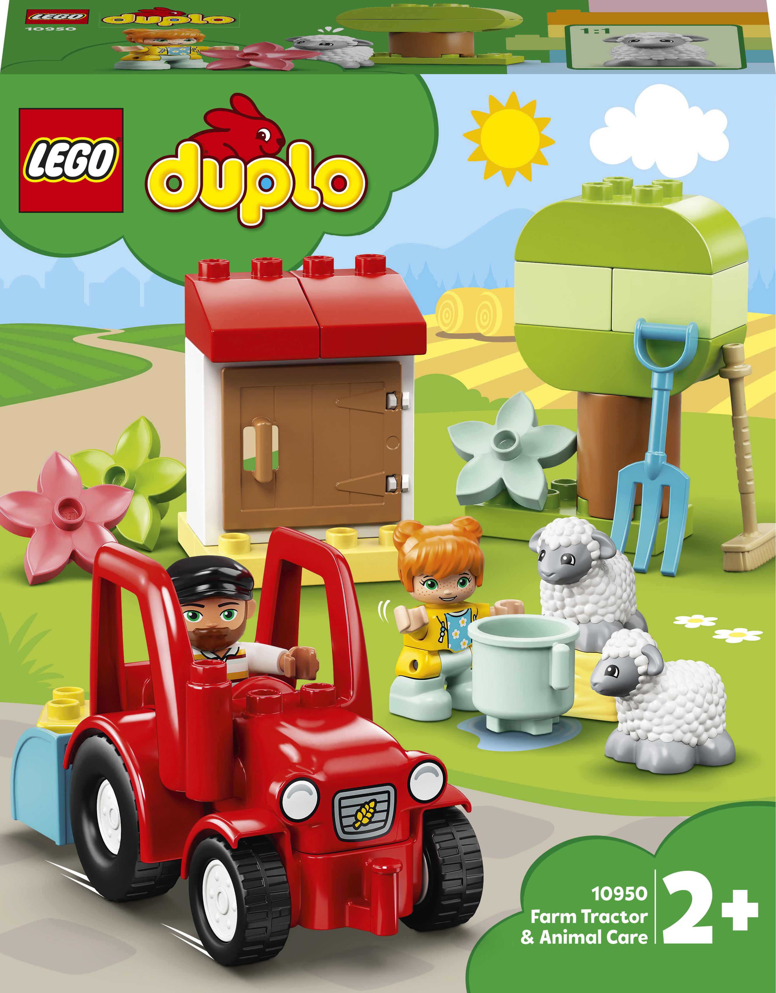 Акция на Конструктор LEGO DUPLO Фермерский трактор и животные (10950) от Будинок іграшок