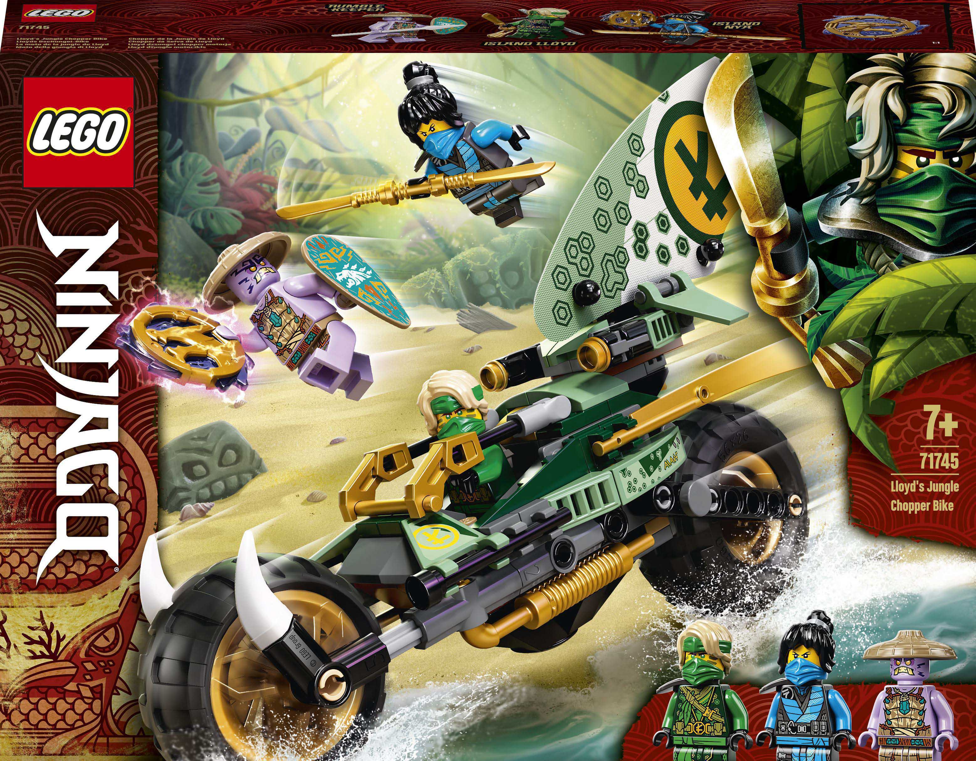 Акція на Конструктор LEGO NINJAGO Мотоцикл Ллойда для джунглей (71745) від Будинок іграшок