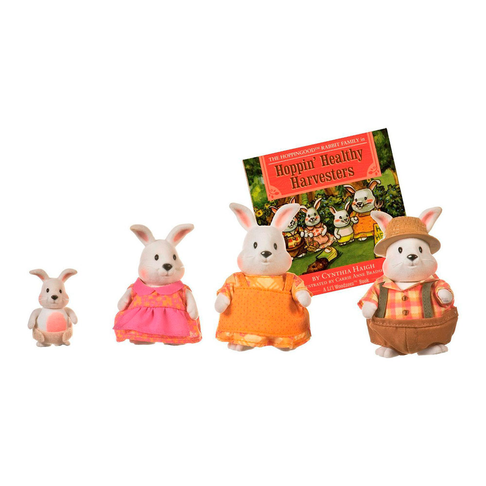 

Набор фигурок Li'l Woodzeez Семья кроликов с книжкой (6006Z)