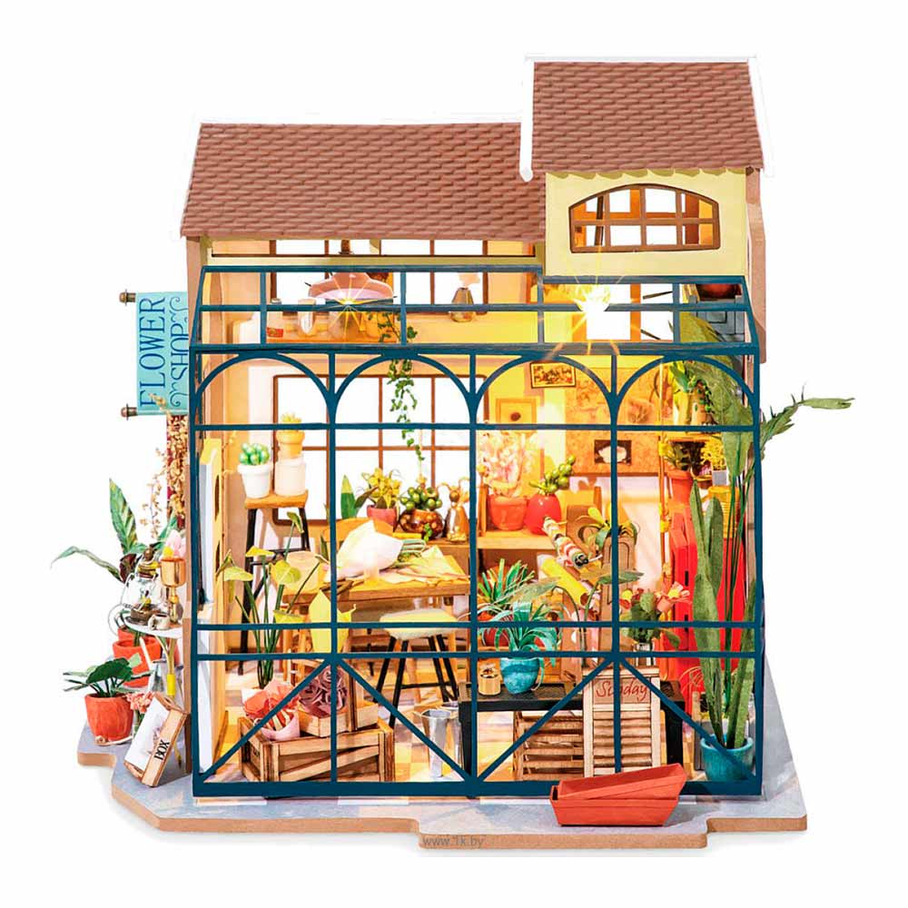 

Интерьерный 3D конструктор Robotime DIY Цветочный магазин (DG145)