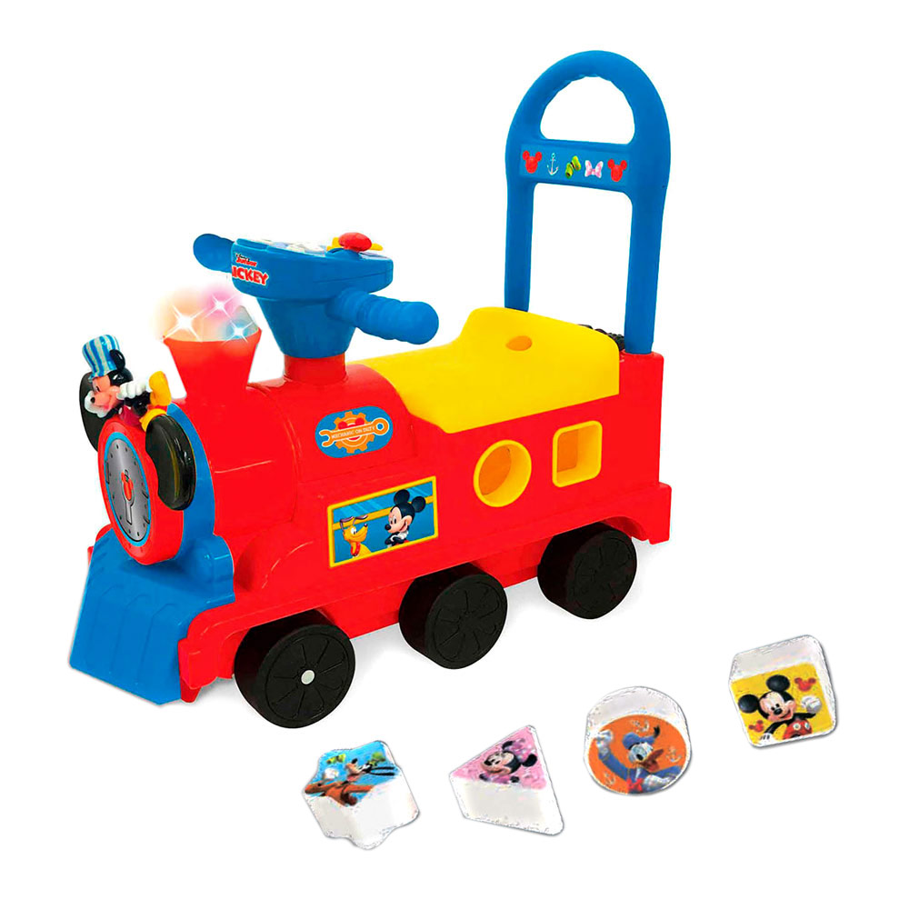 

Толокар Kiddieland Микки Маус Паровозик-сортер с эффектами (054874)