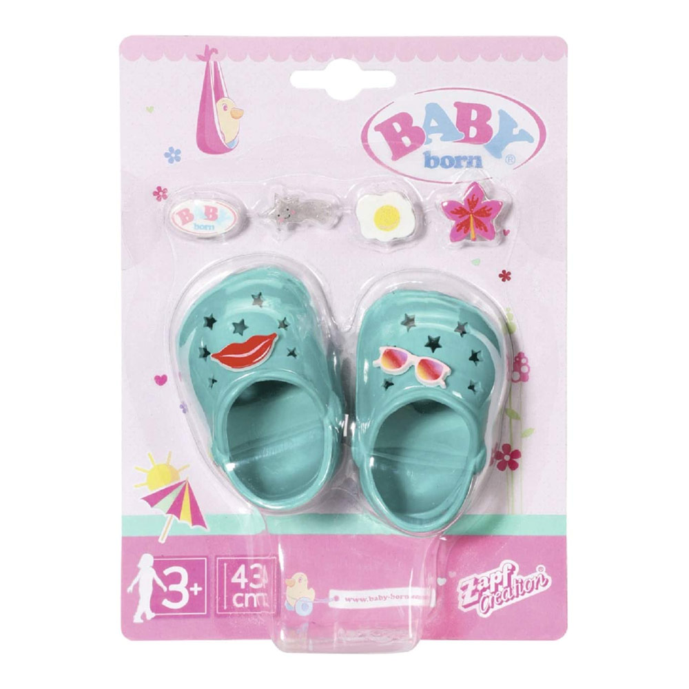 

Обувь для куклы Baby born Праздничные сандалии со значками зеленые (828311-6)