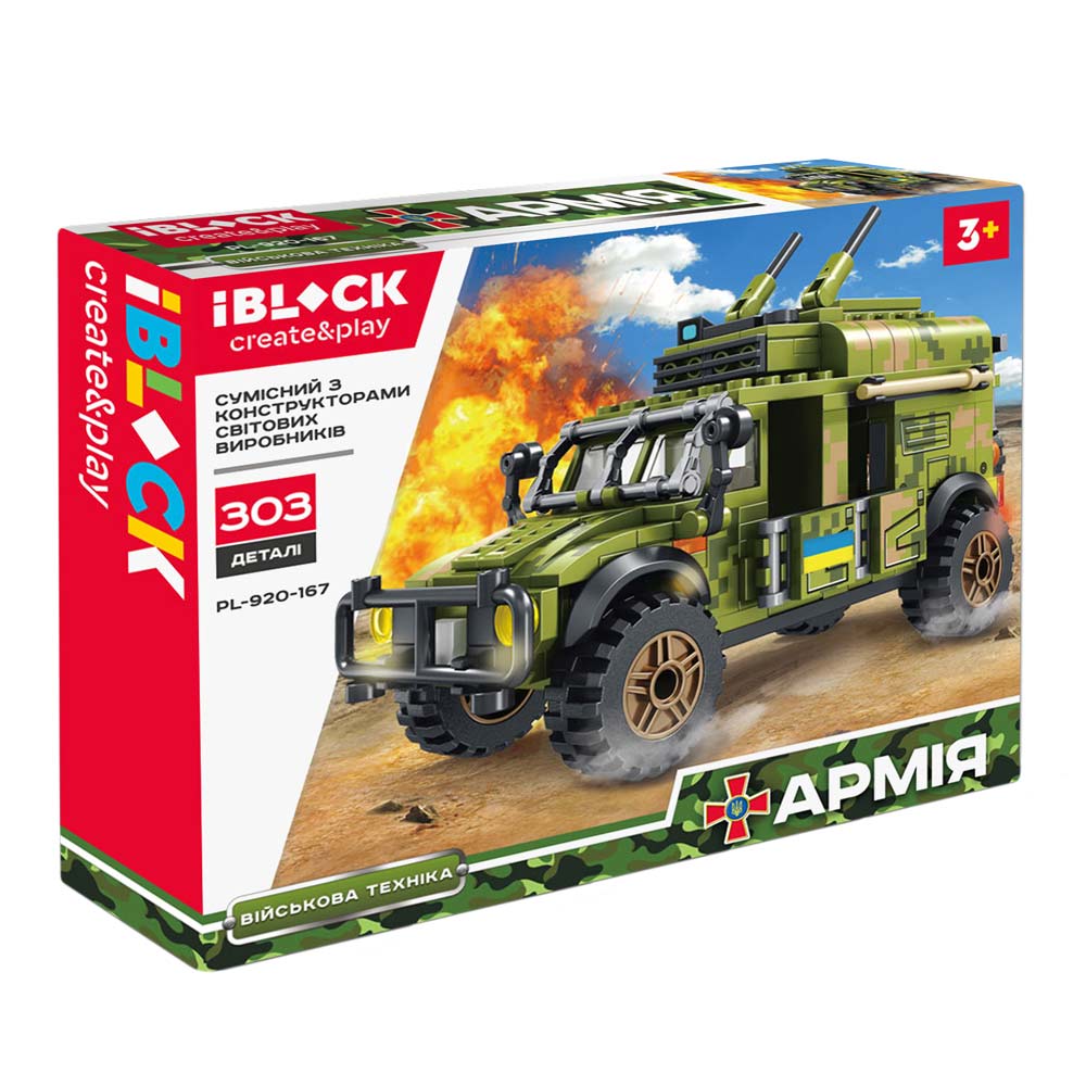 

Конструктор IBLOCK Армия Автомобиль Войск связи (PL-920-167)