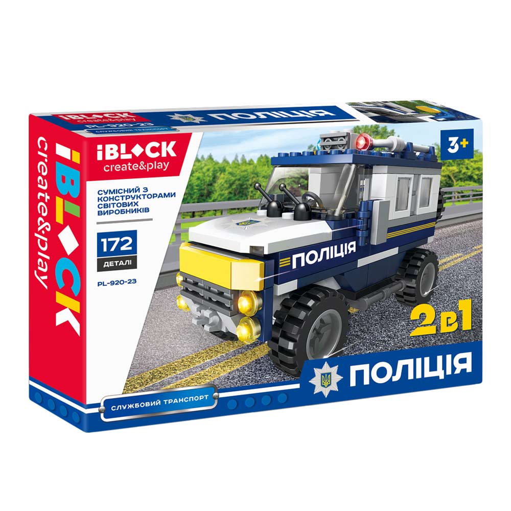 

Конструктор IBLOCK Полиция Внедорожник 2 в 1 (PL-920-23)
