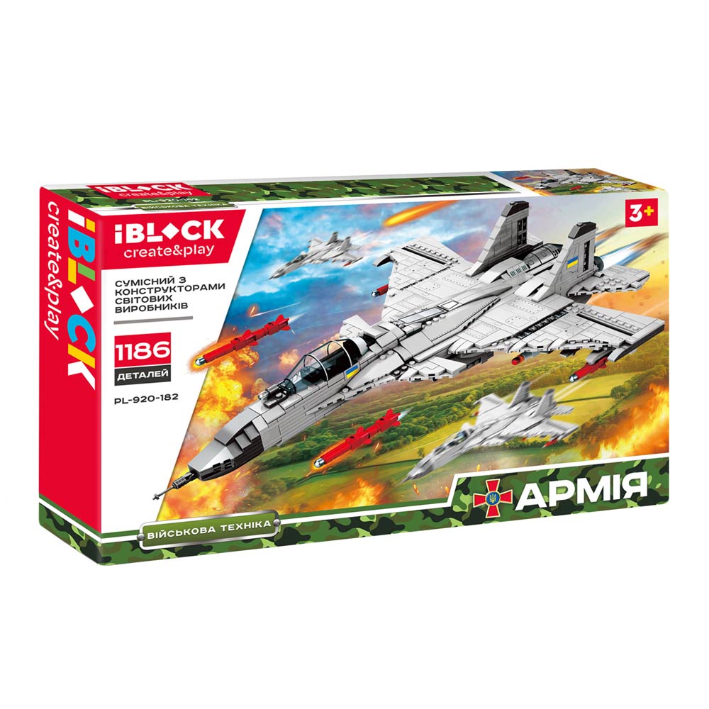 

Конструктор IBLOCK Армия Военный самолет истребитель (PL-920-182)