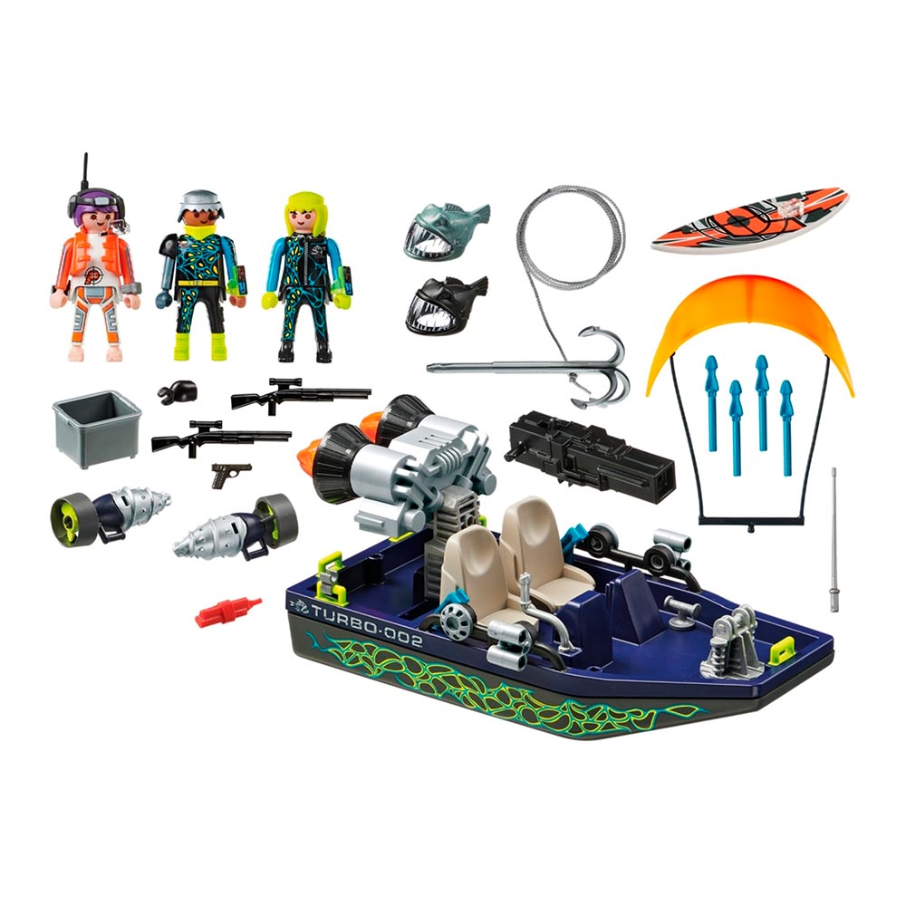 

Конструктор Playmobil Top agents Лодка с гарпуном команды Акула (70006)