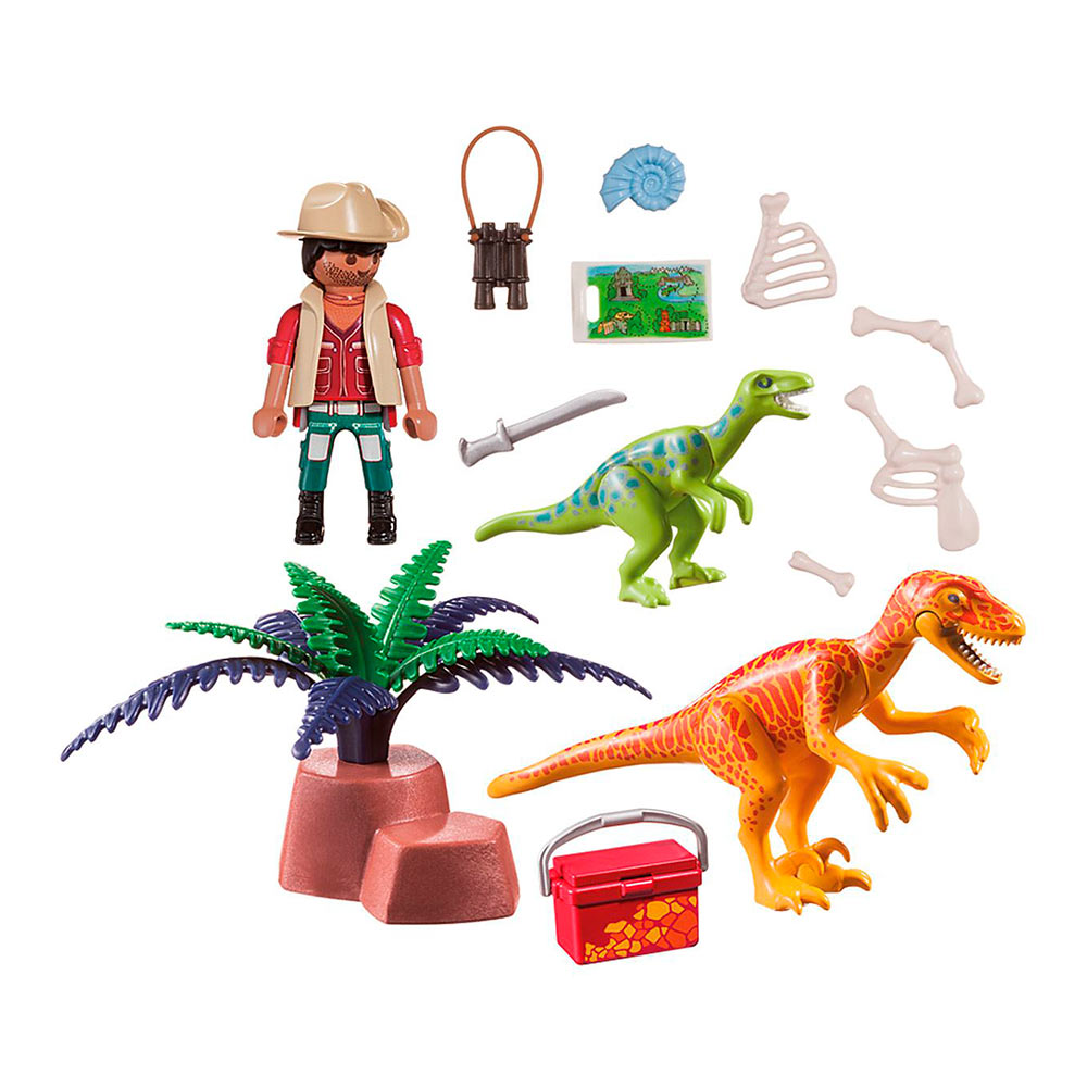 

Конструктор Playmobil Dinos Исследователь с динозавром в кейсе (70108)