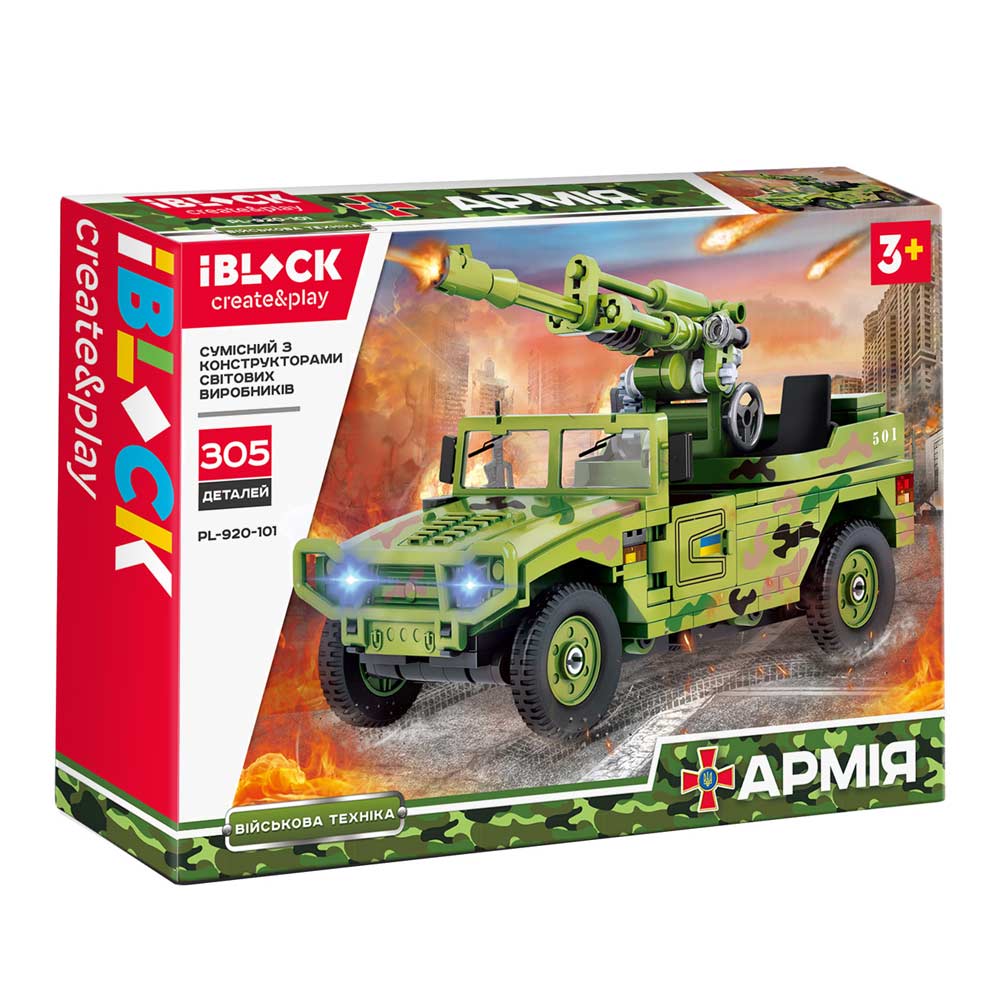 

Конструктор IBLOCK Армия Hummer с пушкой (PL-920-101)