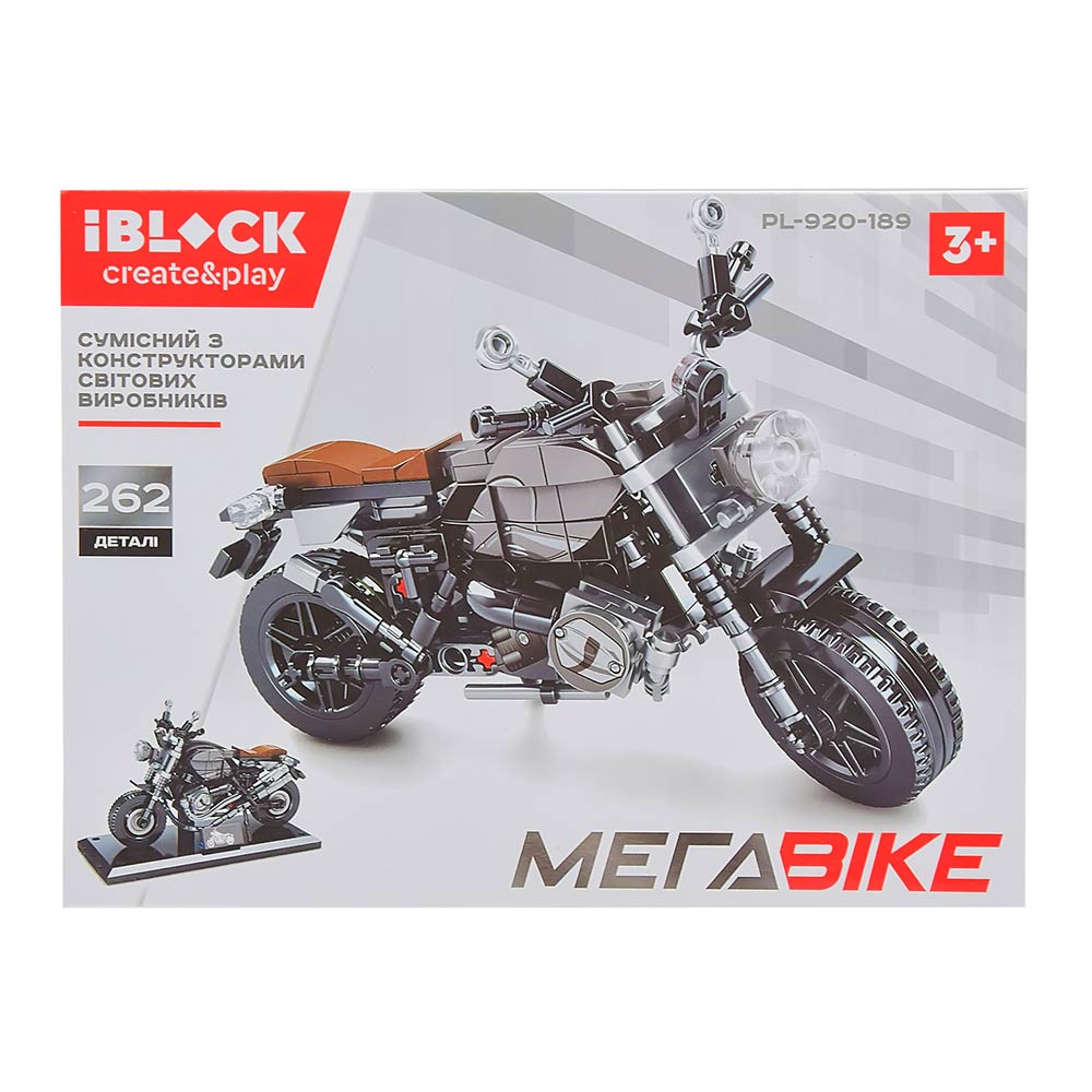 

Конструктор IBLOCK Мега Bike Мотоцикл BMW R100 262 детали (PL-920-189)