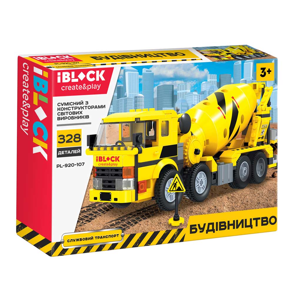 

Конструктор IBLOCK Строительство Автомобильная бетономешалка (PL-920-107)