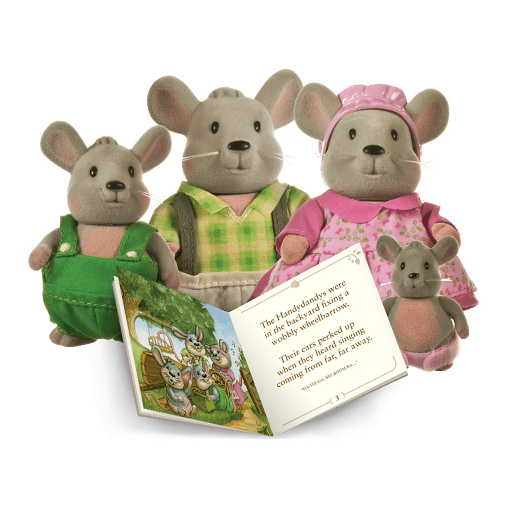 Акція на Набір фігурок Lil Woodzeez Сім'я мишей з книжкою (6003M) від Будинок іграшок