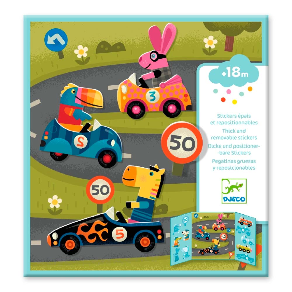 Акція на Набор для творчества с наклейками DJECO Автомобили (DJ09073) від Будинок іграшок
