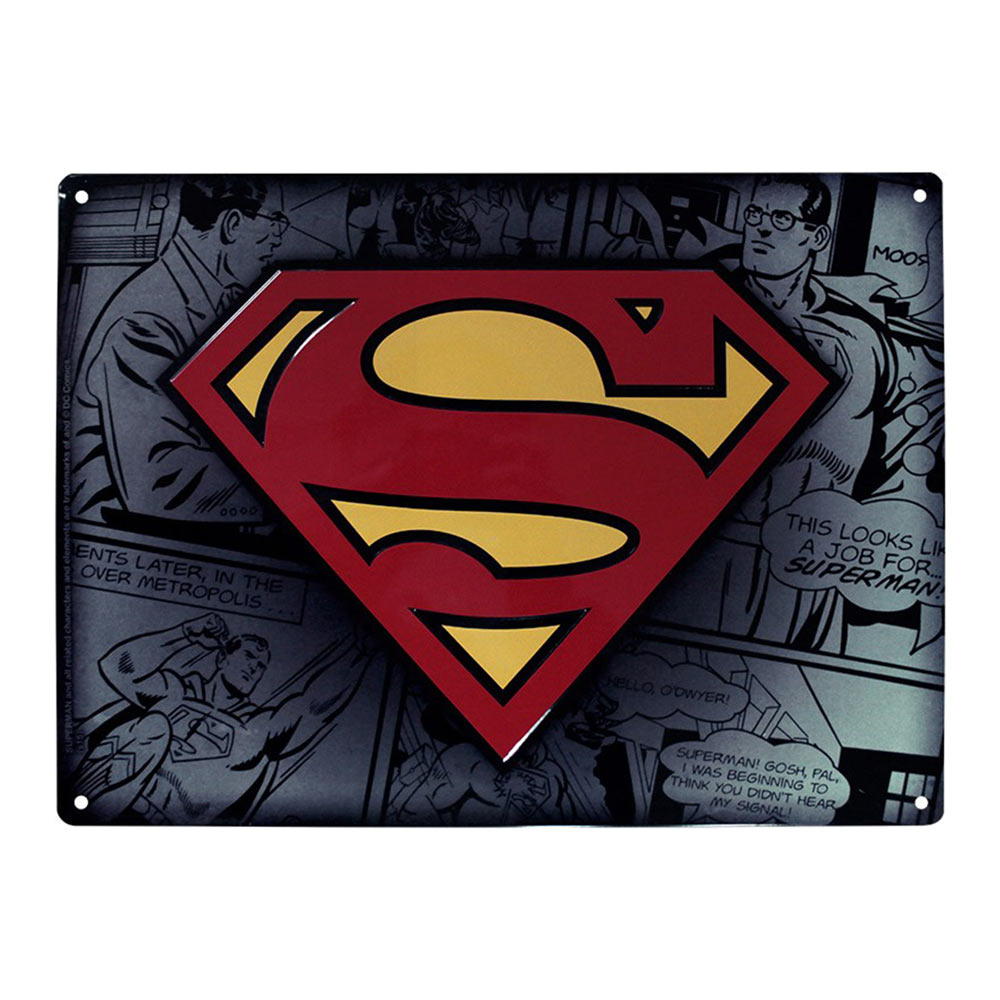 

Табличка-постер ABYstyle DC Comics Супермен металлическая (ABYPLA013)