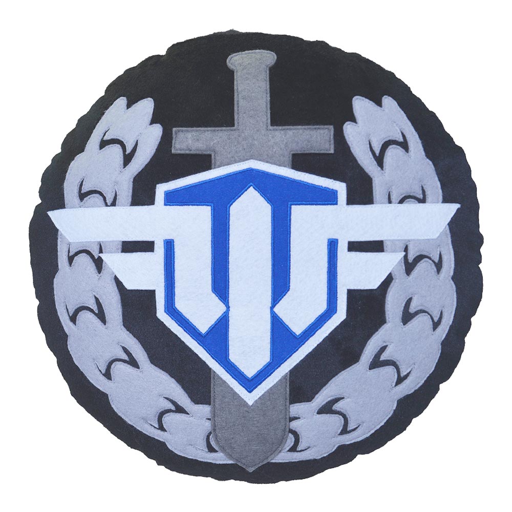 

Подушка Wargaming World of warplanes Награда пилота серо-черная круглая (WG043332)