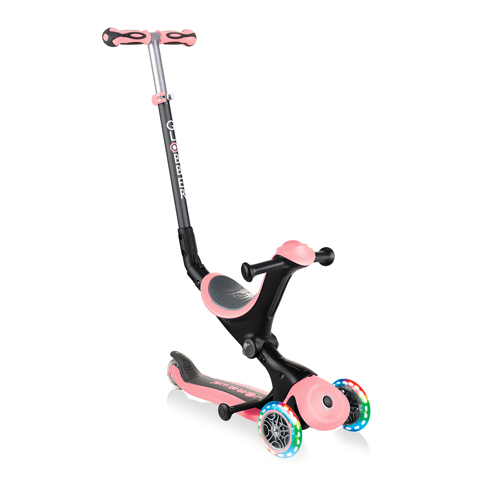 

Самокат Globber Go up deluxe lights 5 в 1 пастельно-рожевий (646-210)