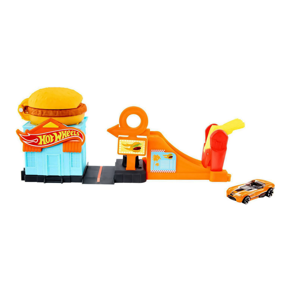 

Трек Hot Wheels City Приключения в бургерной (GJK73)