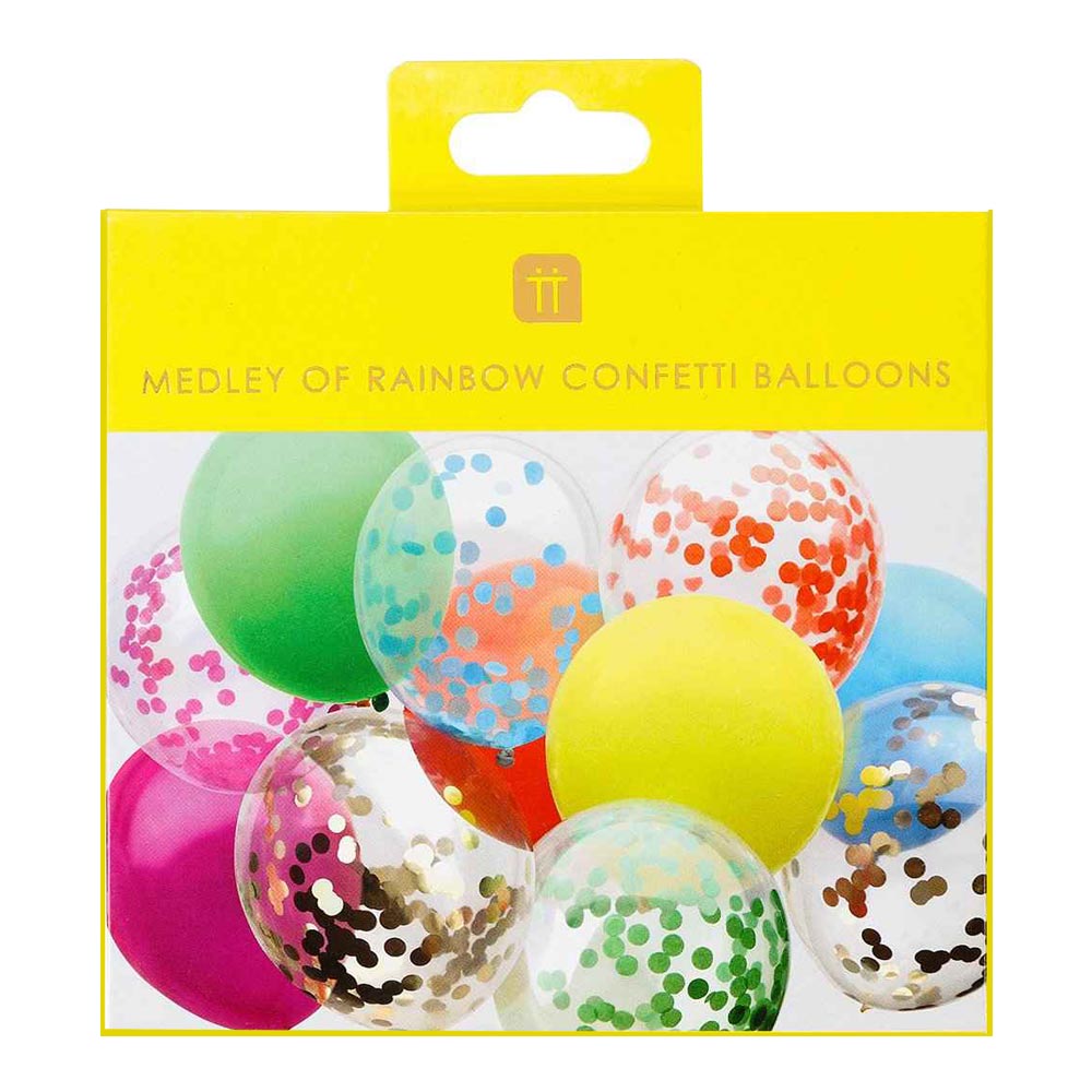 

Воздушные шарики Talking tables Яркая радуга с конфетти 30 см 12 штук (RAIN-BALL-CONFETTI)