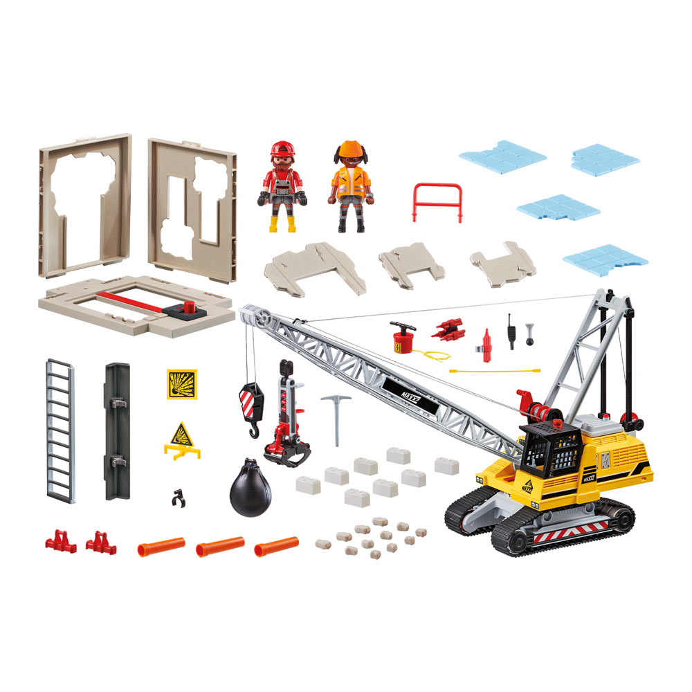 Акція на Конструктор Playmobil City action Кабельний екскаватор із будівельною секцією (70442) від Будинок іграшок