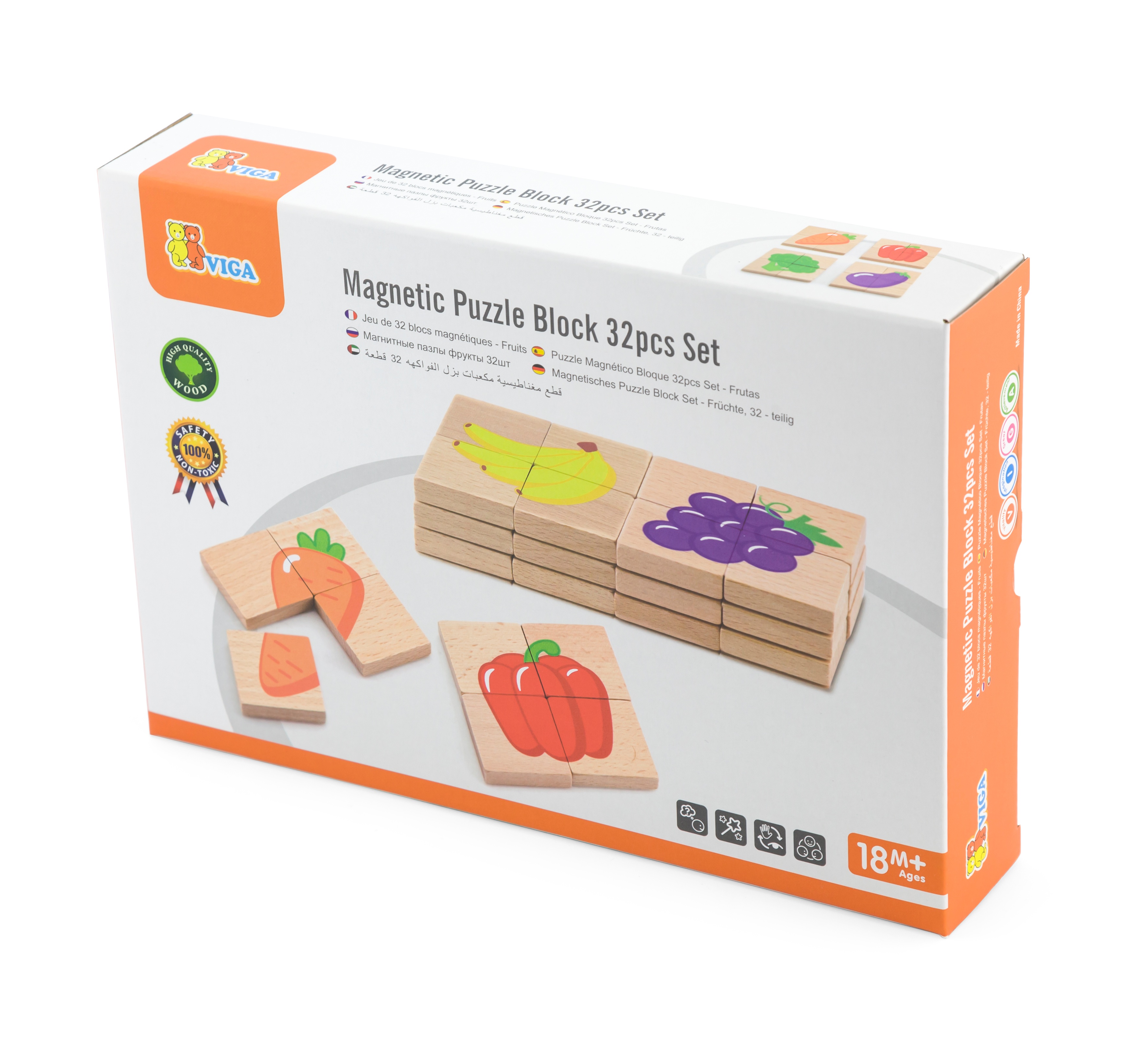 

Магнитные пазлы Viga Toys Фрукты 32 елемента (50700FSC)