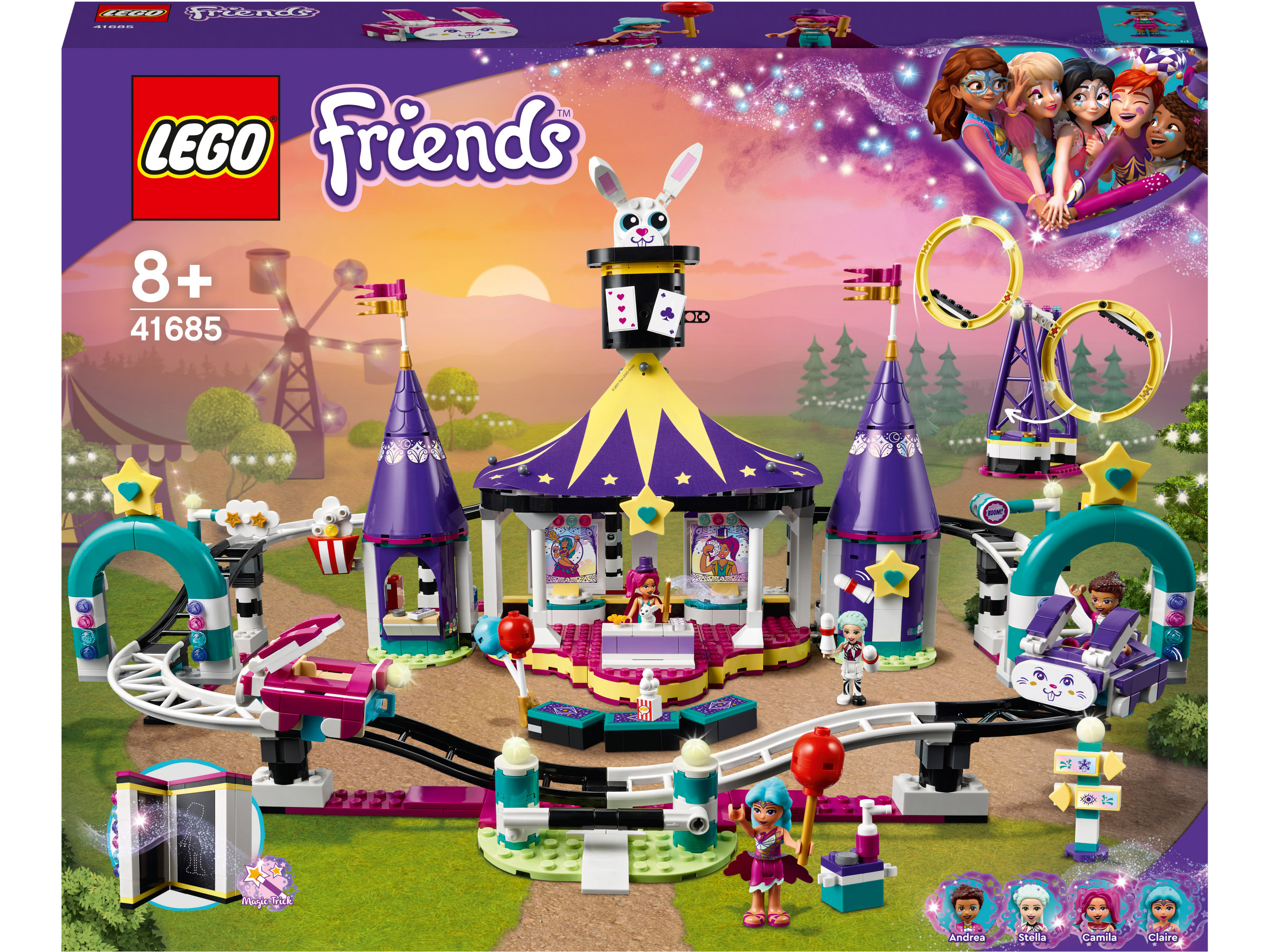 Акция на Конструктор LEGO Friends Американские горки на Волшебной ярмарке (41685) от Будинок іграшок