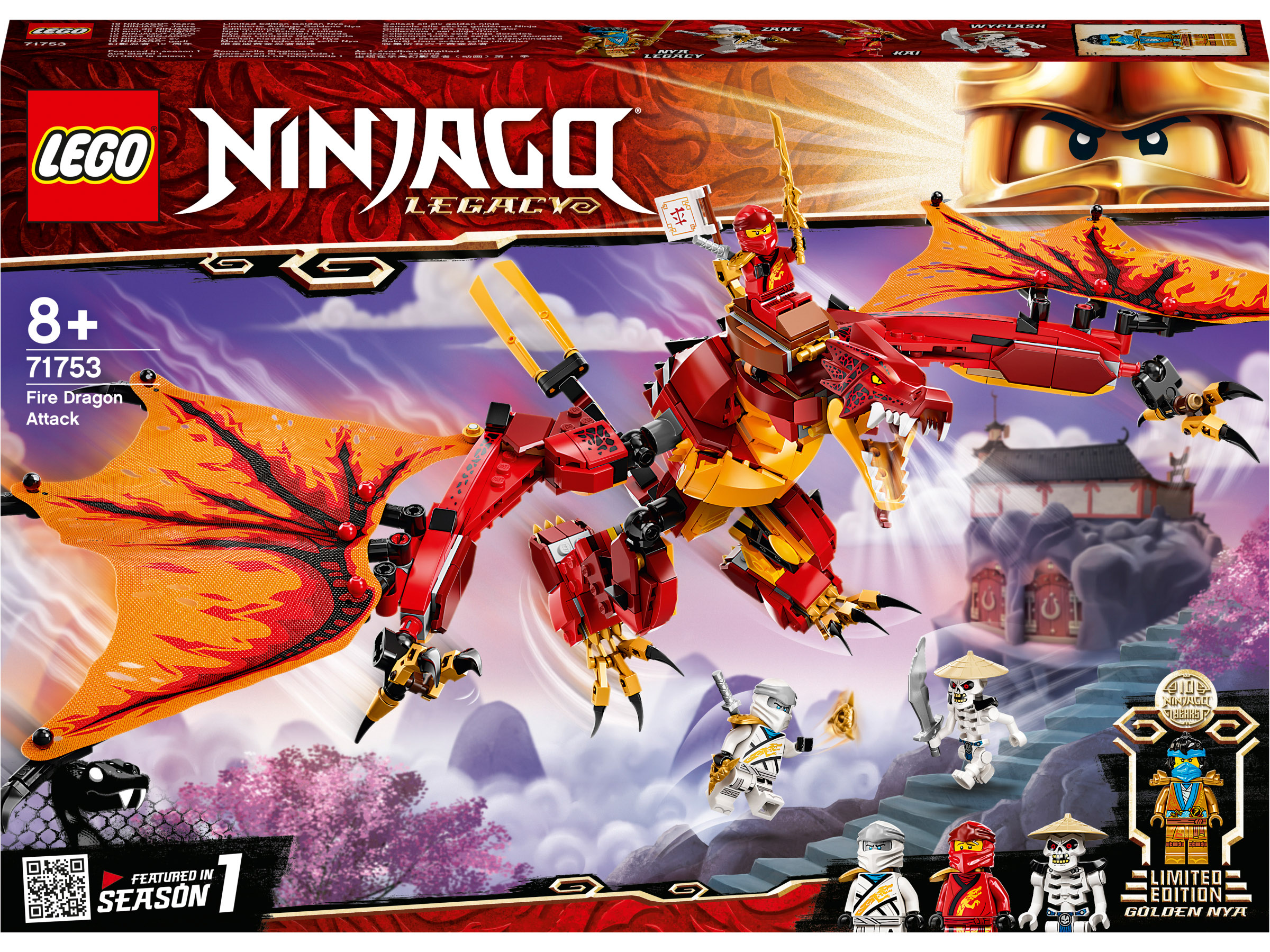 

Конструктор LEGO NINJAGO Атака огненного дракона (71753)