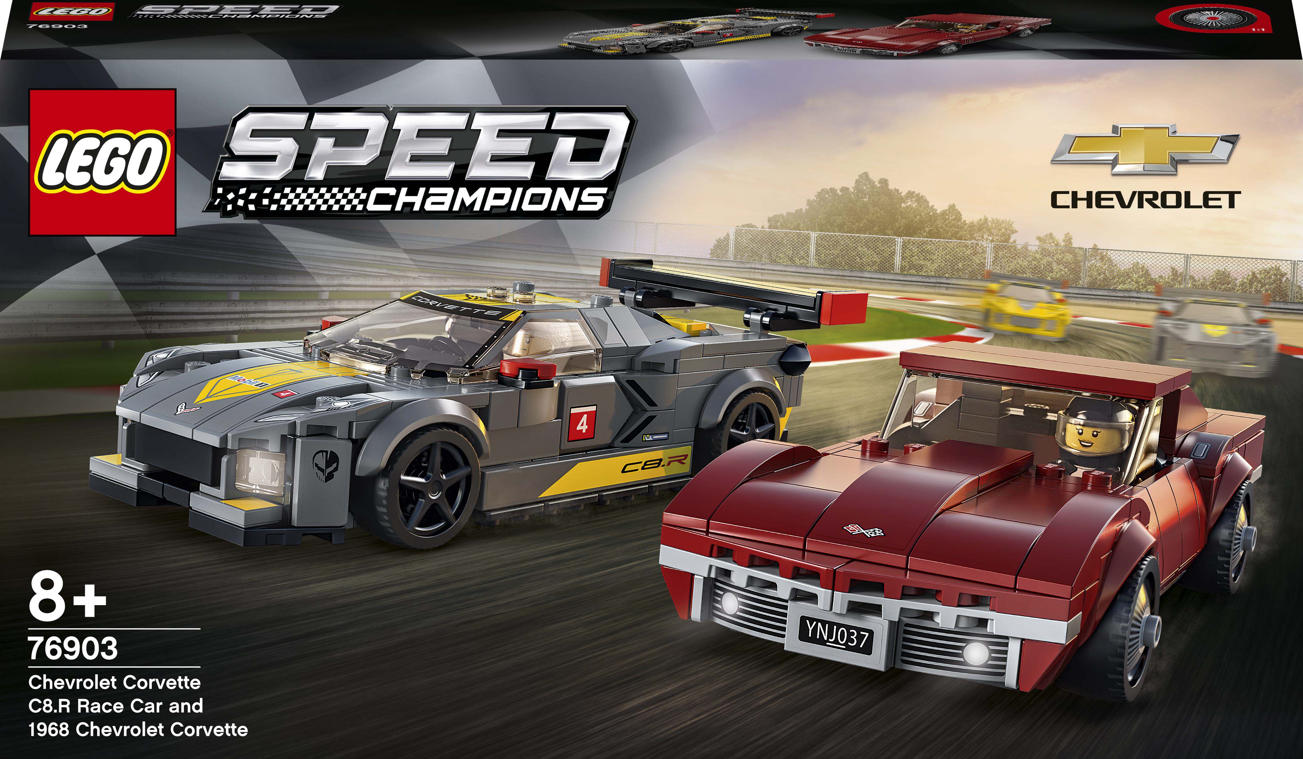

Конструктор LEGO Speed ​​Champions Chevrolet Corvette C8.R Race Car and 1968 Chevrolet Corvette (76903)