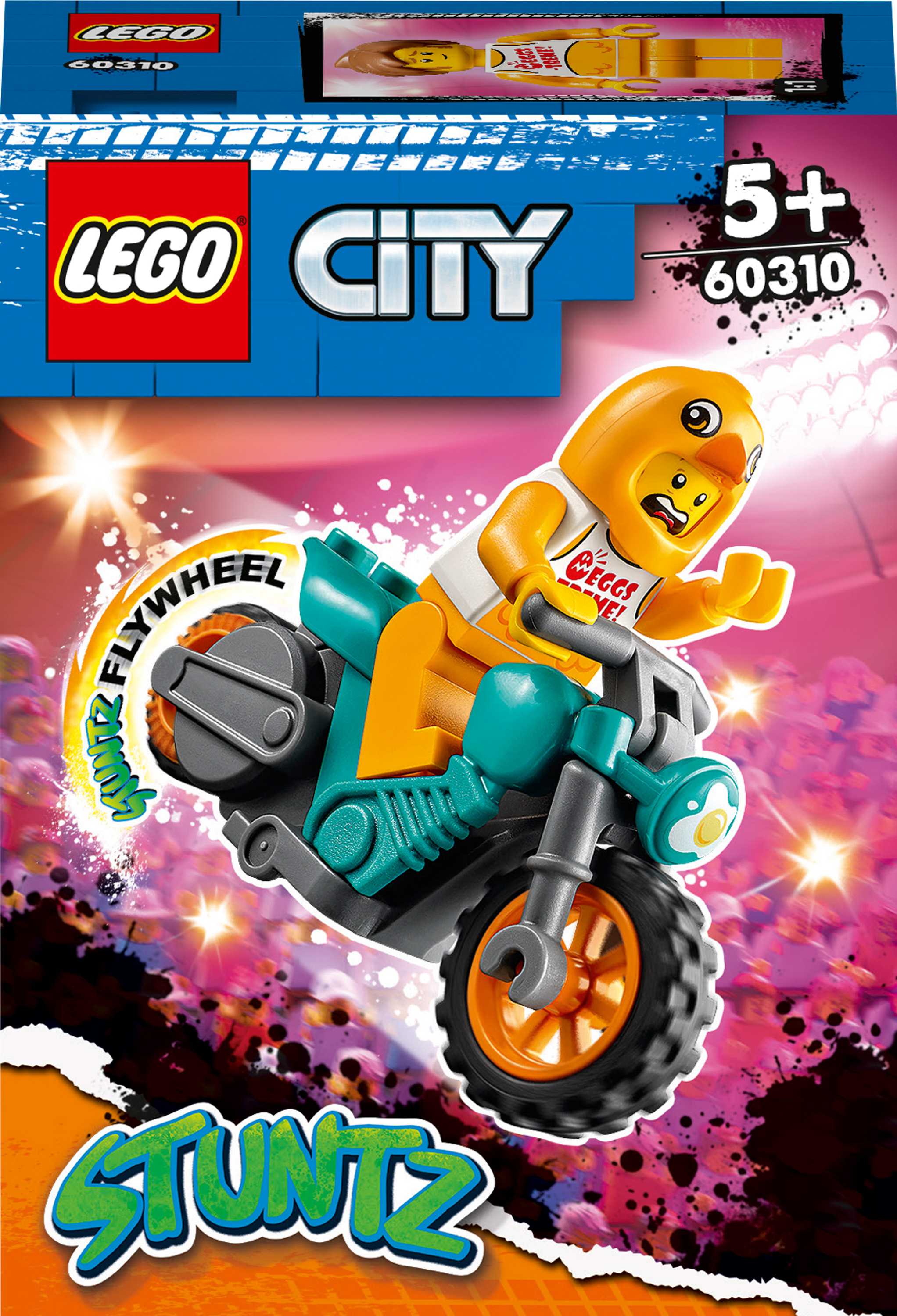

Конструктор LEGO City Stuntz Курица на каскадерском мотоцикле (60310)