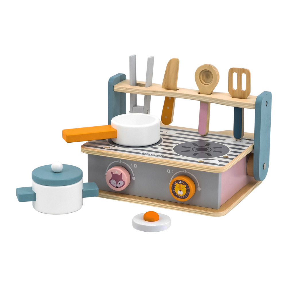 

Игрушечная плита Viga Toys PolarB с посудкой и грилем складная (44032)