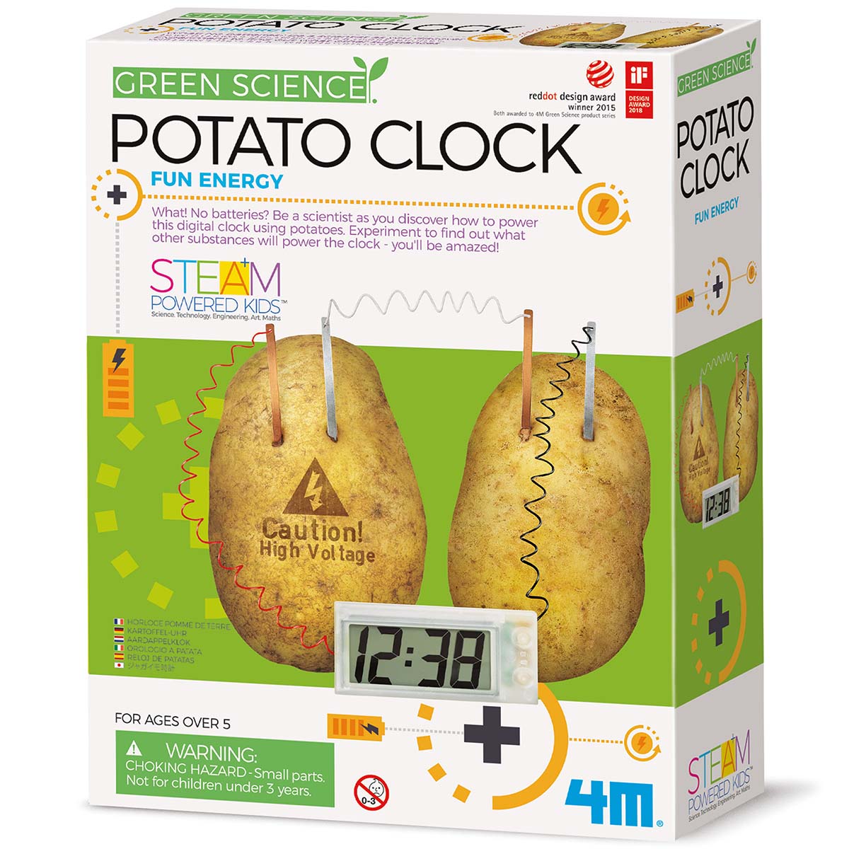 Акция на Набор для исследований 4M Green science Картофельные часы (00-03275) от Будинок іграшок