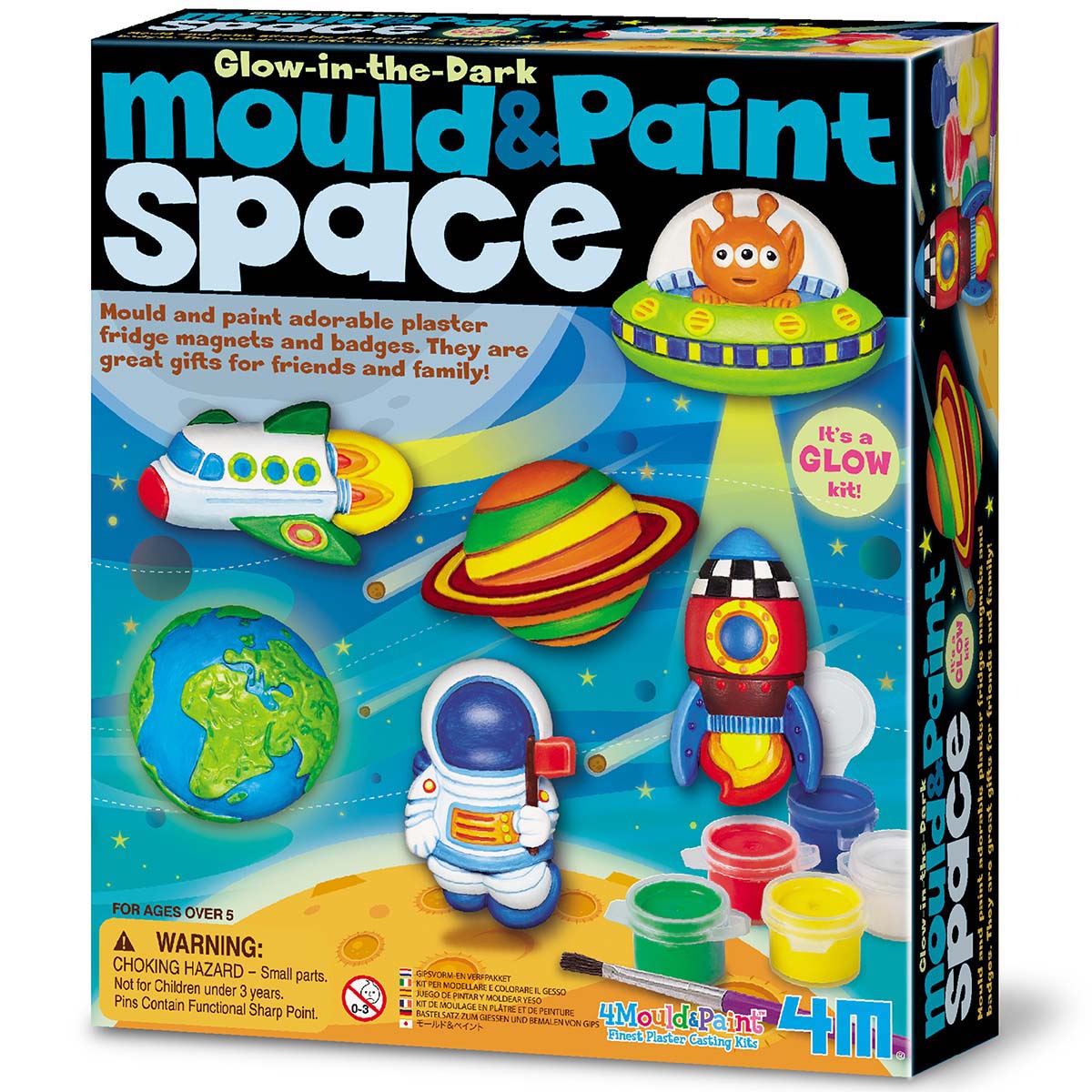 

Набор для создания магнитов 4M Mould and paint Космические объекты (00-03546)