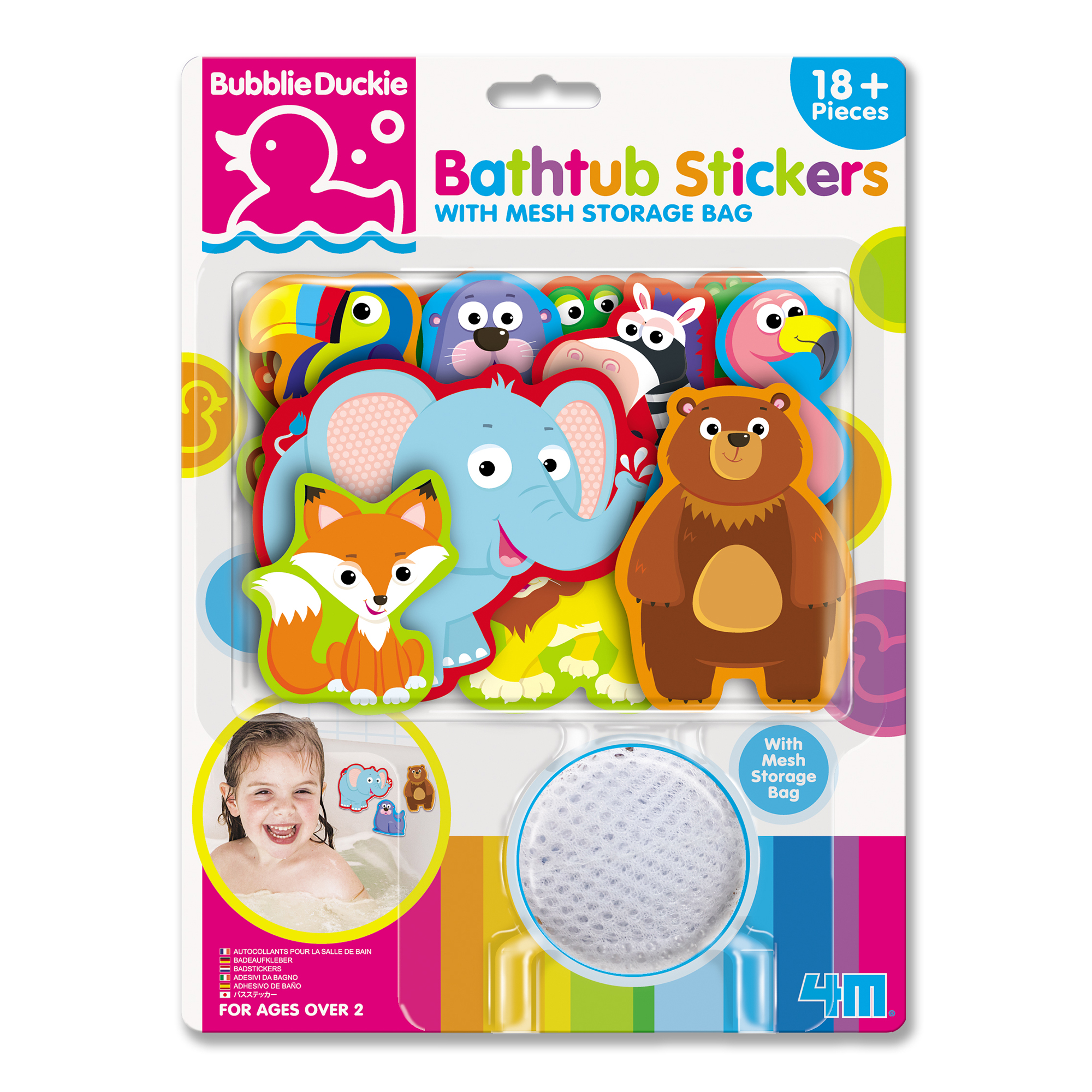 

Набор наклеек для ванны 4M Bubblie duckie Зоопарк 18 штук (00-04746)