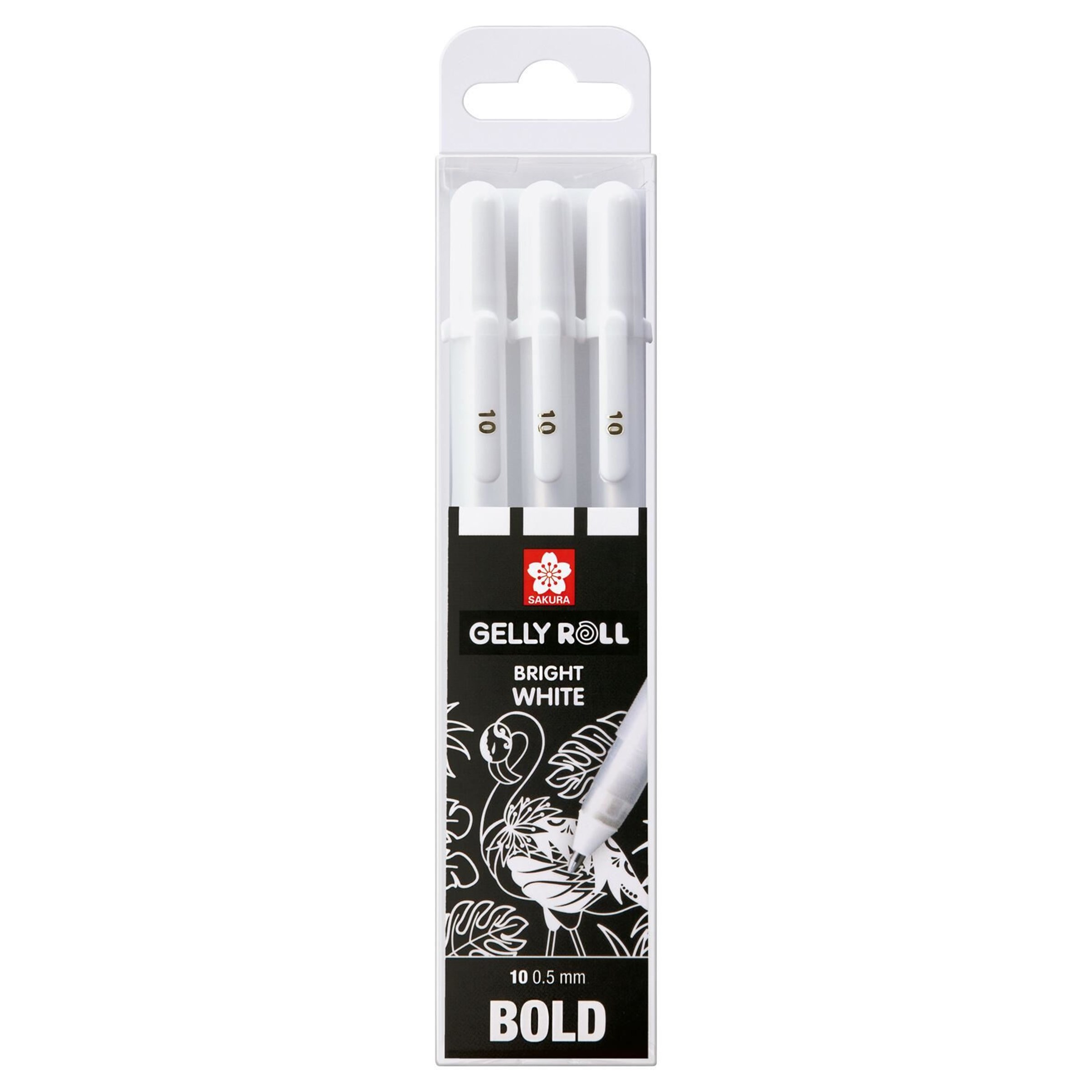 

Набір гелевих ручок Sakura Basic 10 bold білий 3 штуки (POXPGBWH3B)