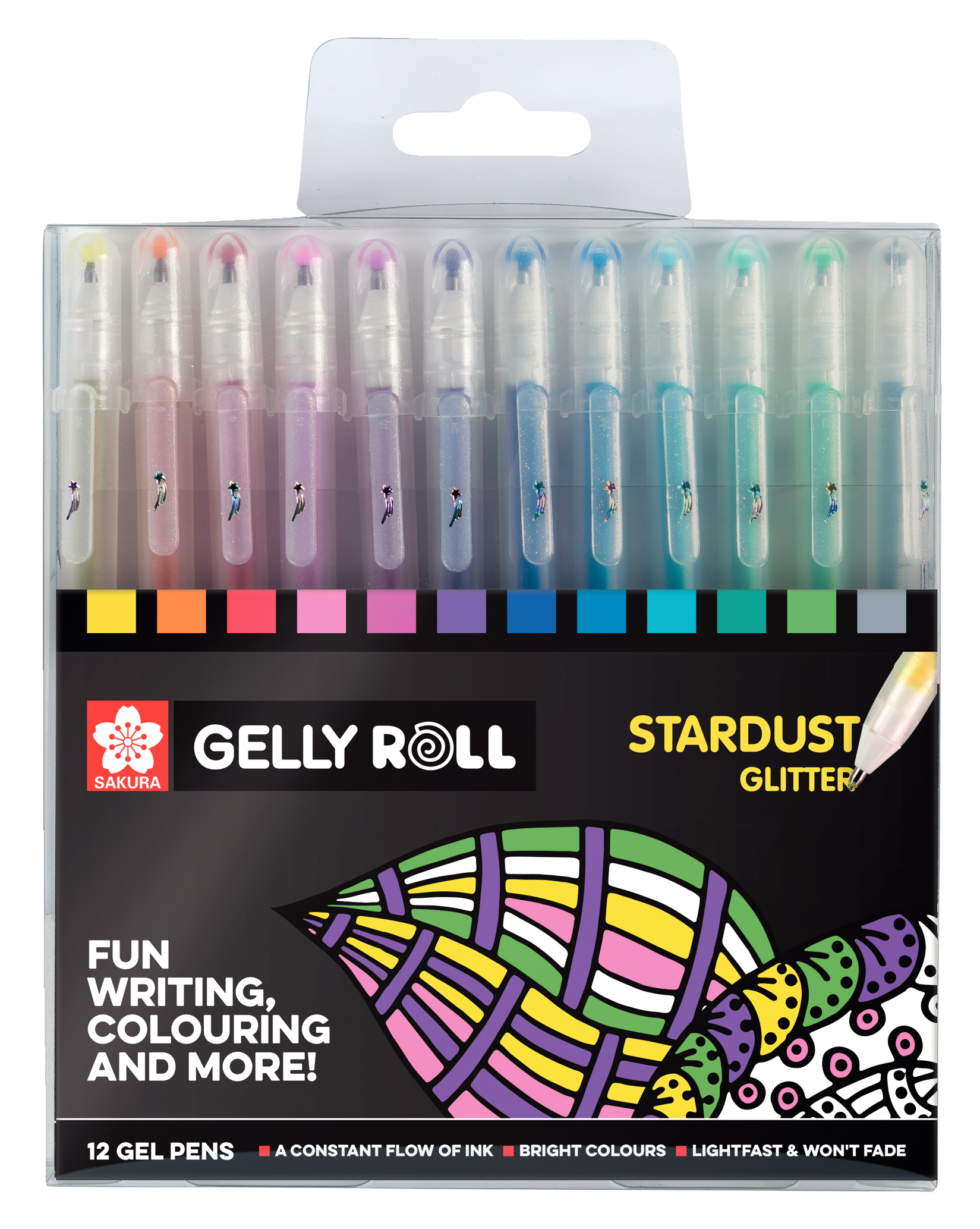 

Набір гелевих ручок Sakura Stardust glitter 12 кольорів (POXPGBSTA12)