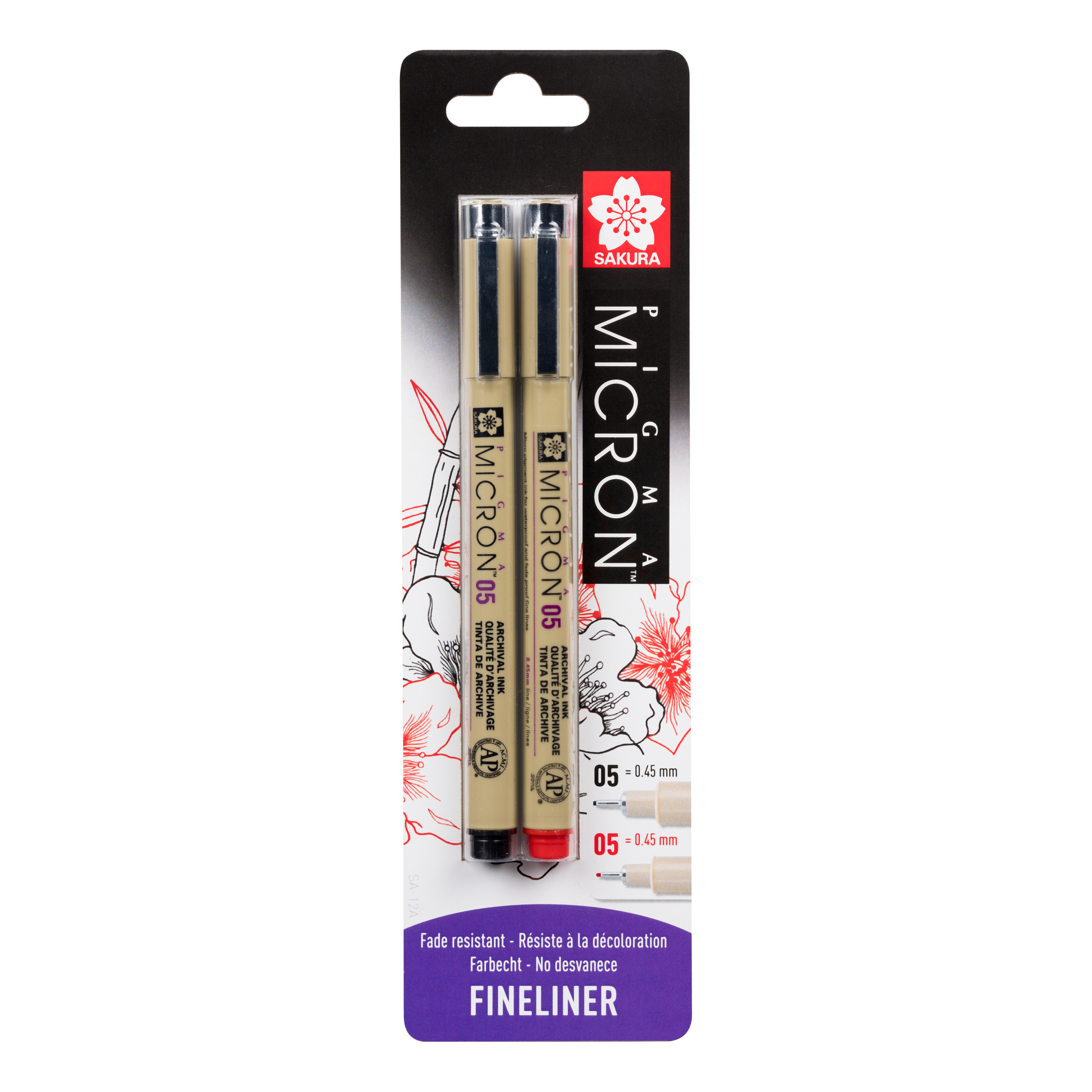 

Набір лінерів Sakura Pigma micron 05 2 кольори (BLXSDK2E)