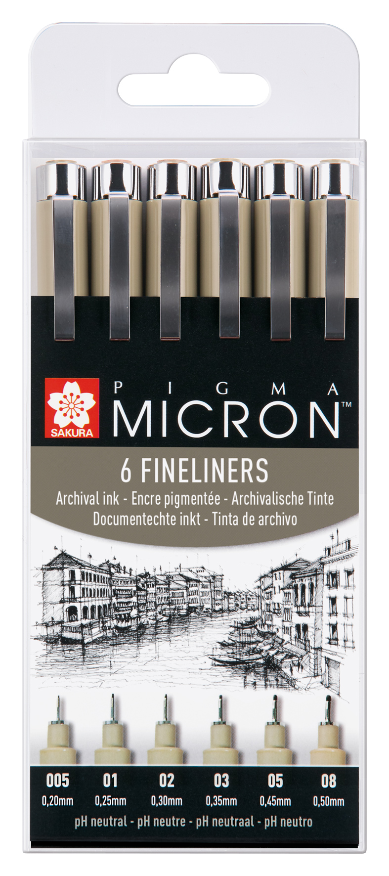 

Набір лінерів Sakura Pigma micron чорні 6 штук (PO(XSDK-6))