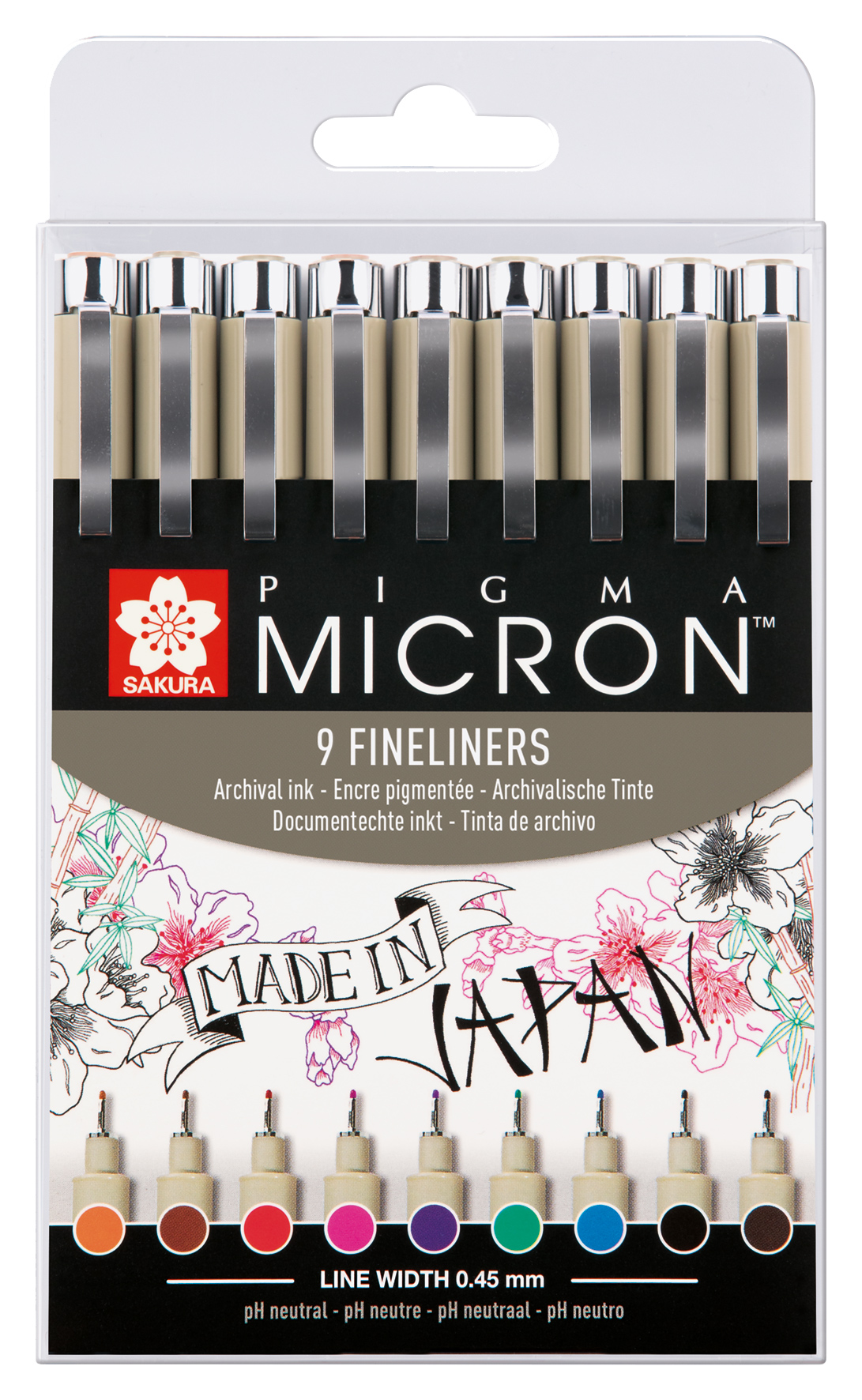 

Набір лінерів Sakura Pigma micron 05 9 кольорів (POXSDK059)