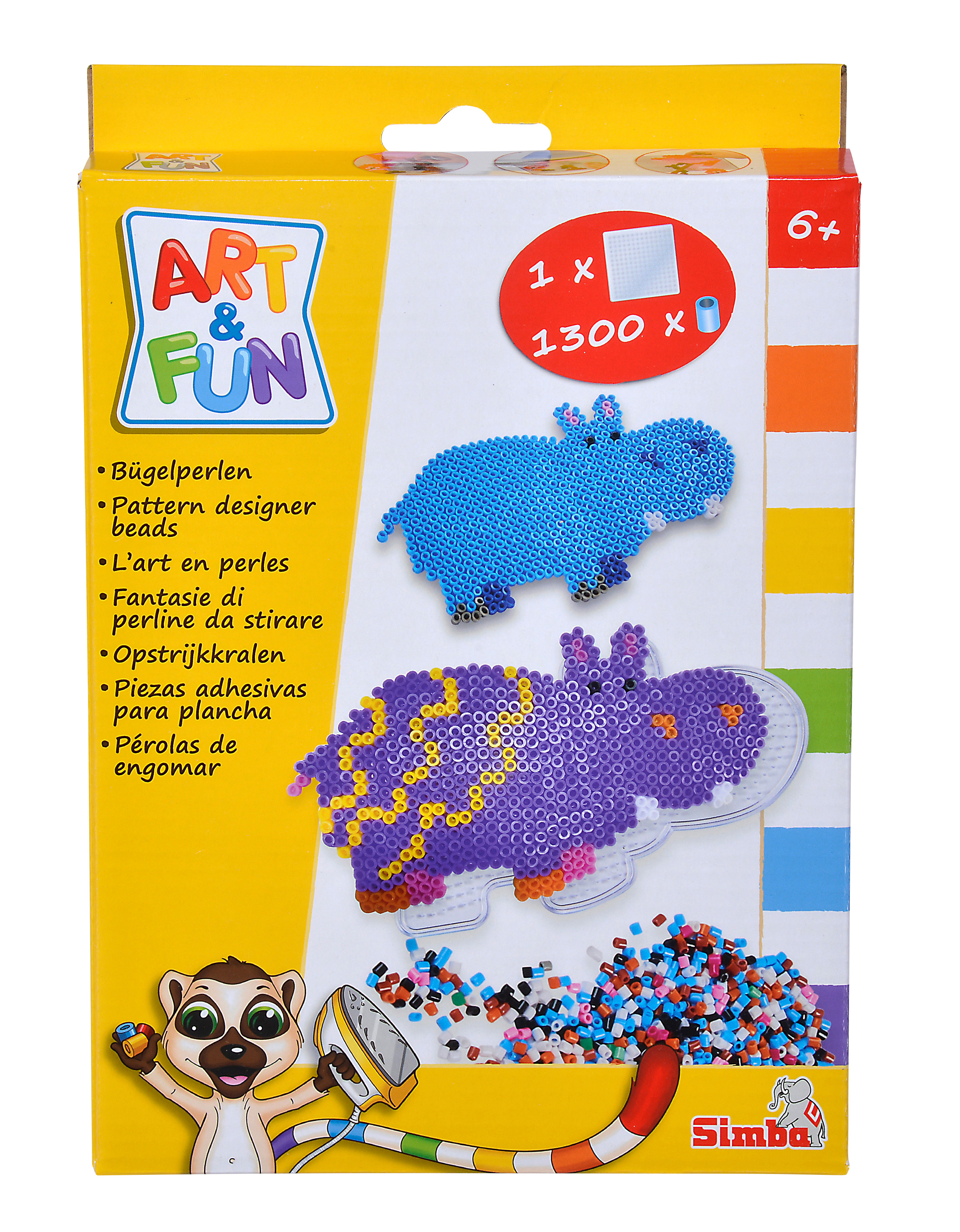 

Термомозаіка Art and Fun Тваринки Бегемот 1300 елементів (6376052/6376052-4)