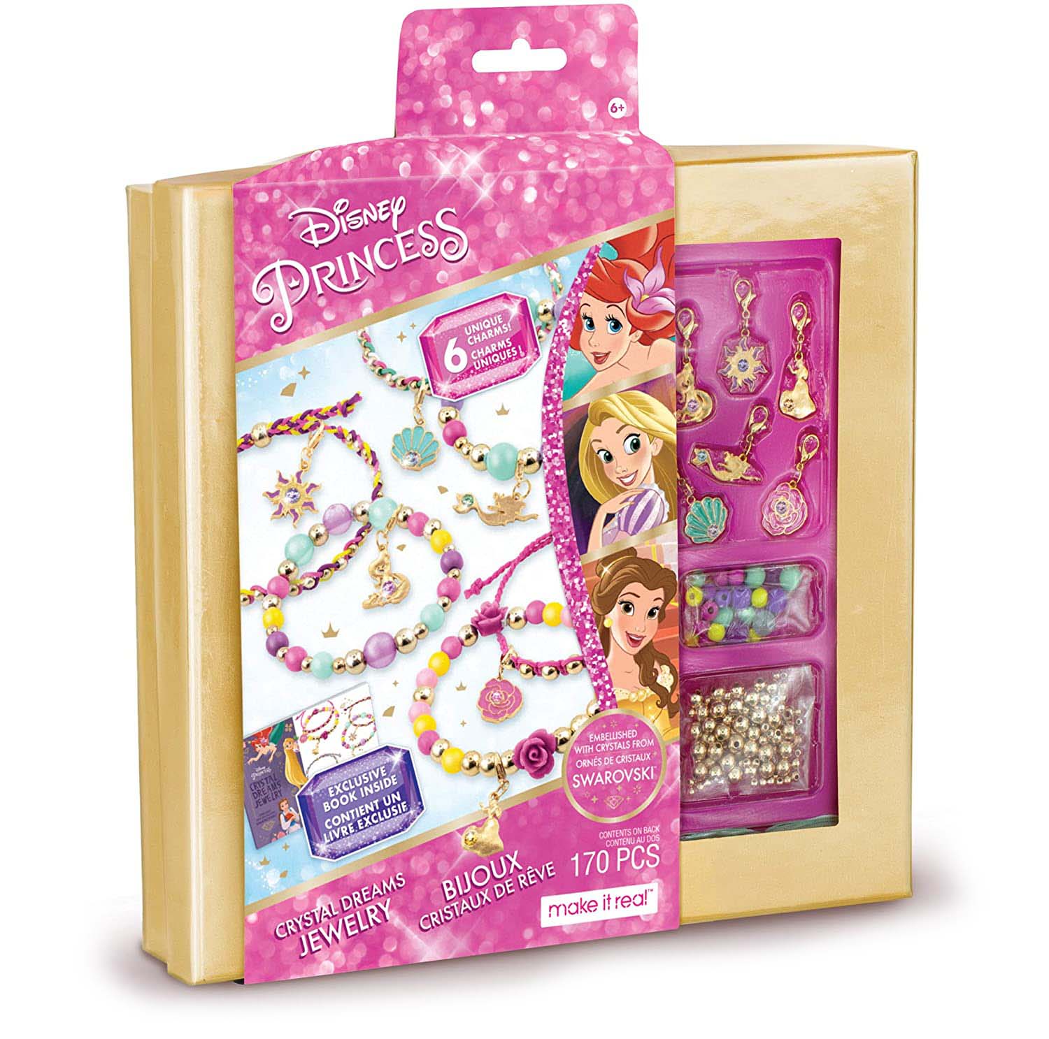 Акція на Набір для створення шарм-браслетів Make it Real Disney princess з кристалами Swarovski (MR4381) від Будинок іграшок