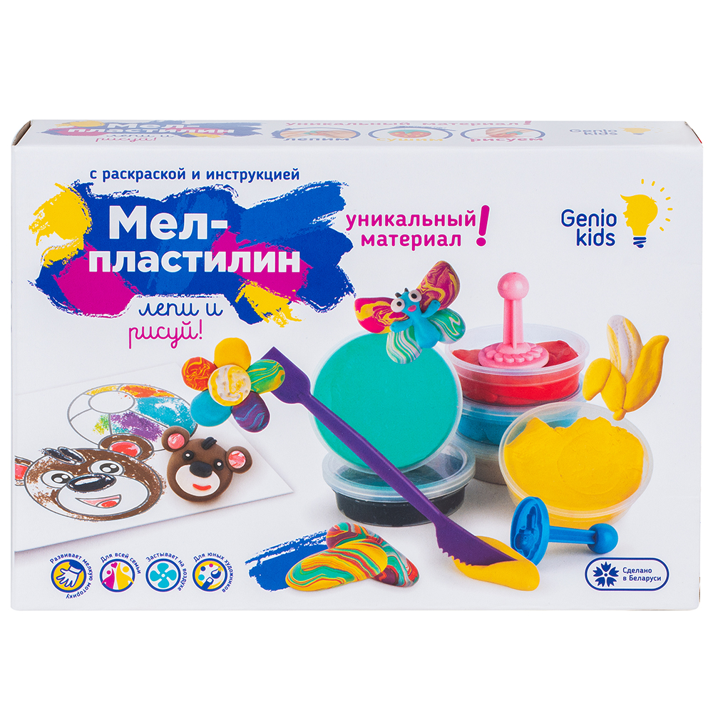 

Набор для творчества Genio Kids Мел-пластилин лепи и рисуй (TA1317)