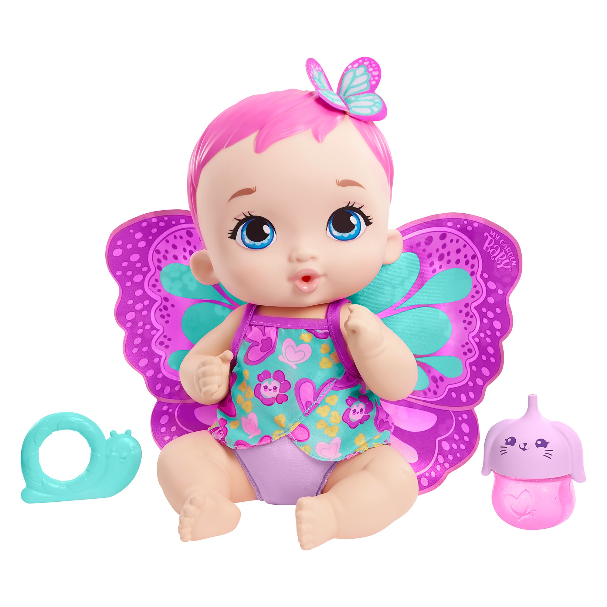 

Пупс My Garden Baby Feed and change Рожеві крильця (GYP10)
